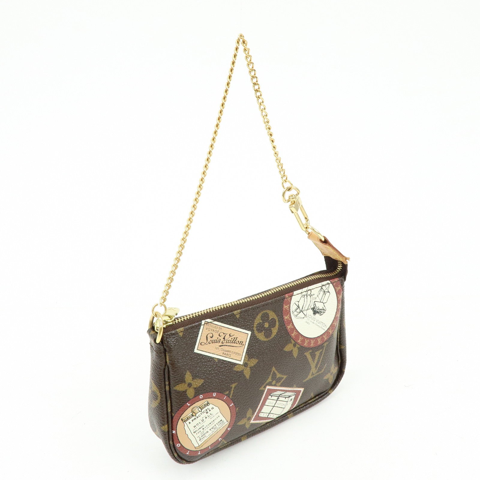 Louis Vuitton Monogram Patch Mini Pochette Accessoire Brown M95804