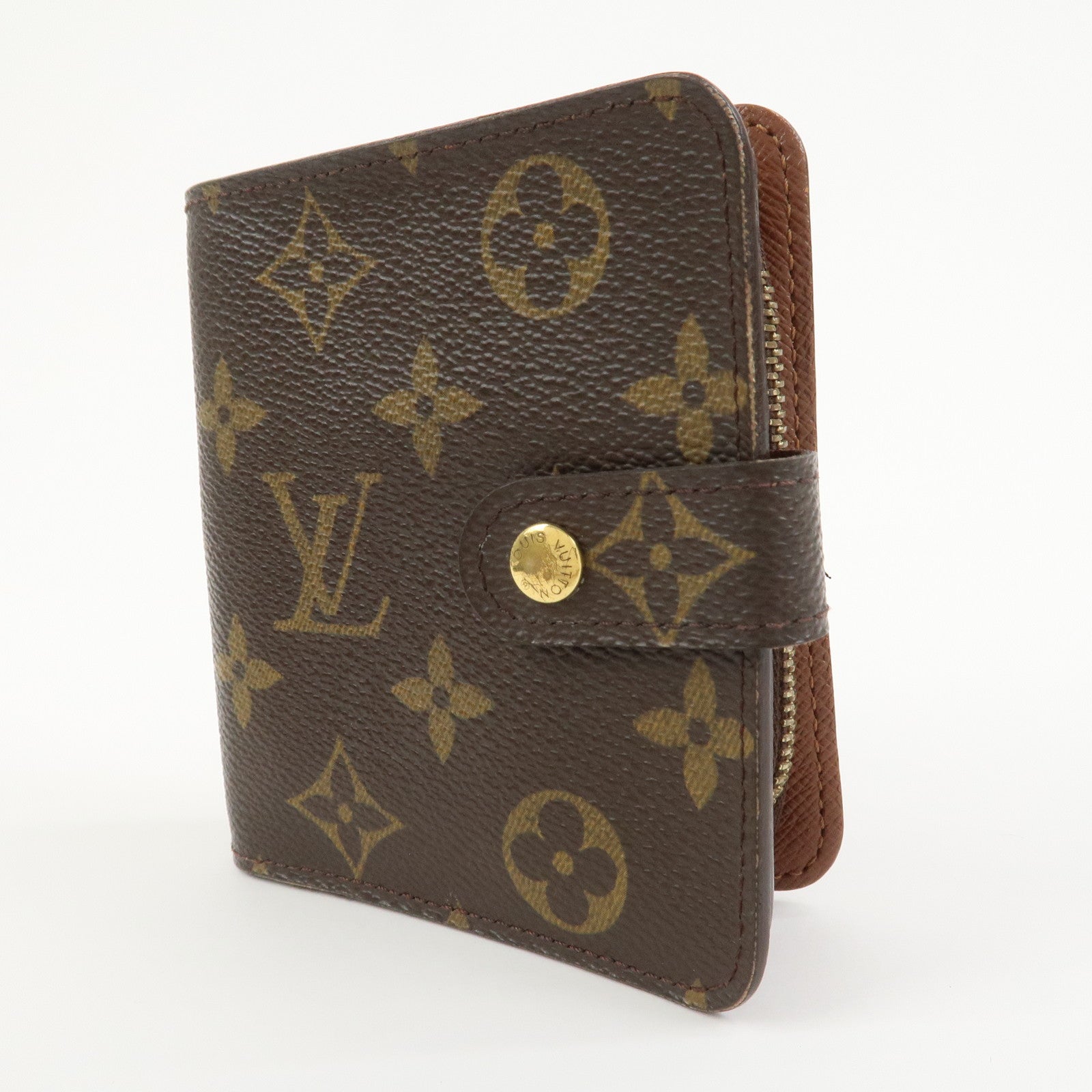 Louis Vuitton Monogram Compact Zippy Small Wallet Brown M61667