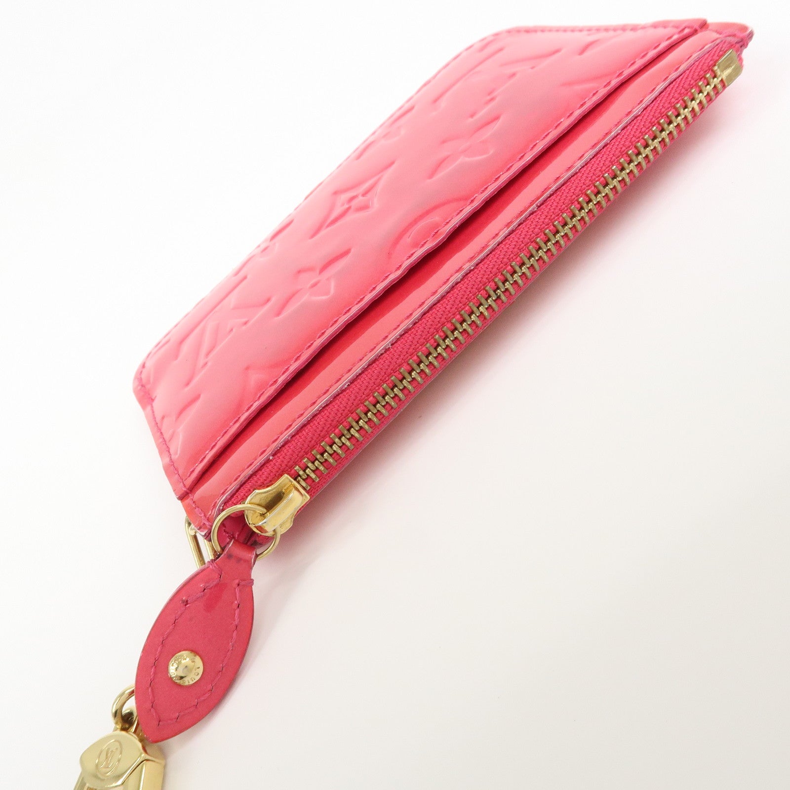 Louis Vuitton Monogram Vernis Leather Pochette Cles NM Pink M93637