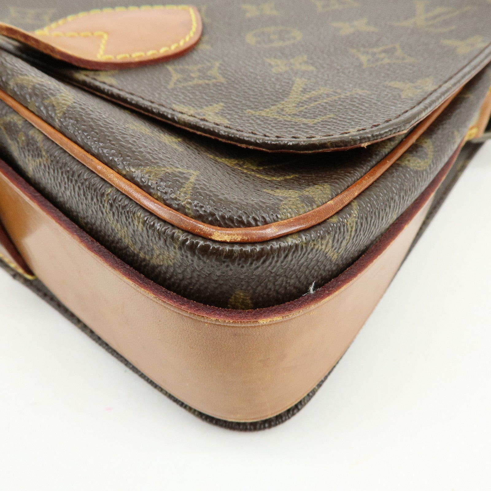 Louis Vuitton Monogram Cartouchiere MM Shoulder Bag Brown M51253