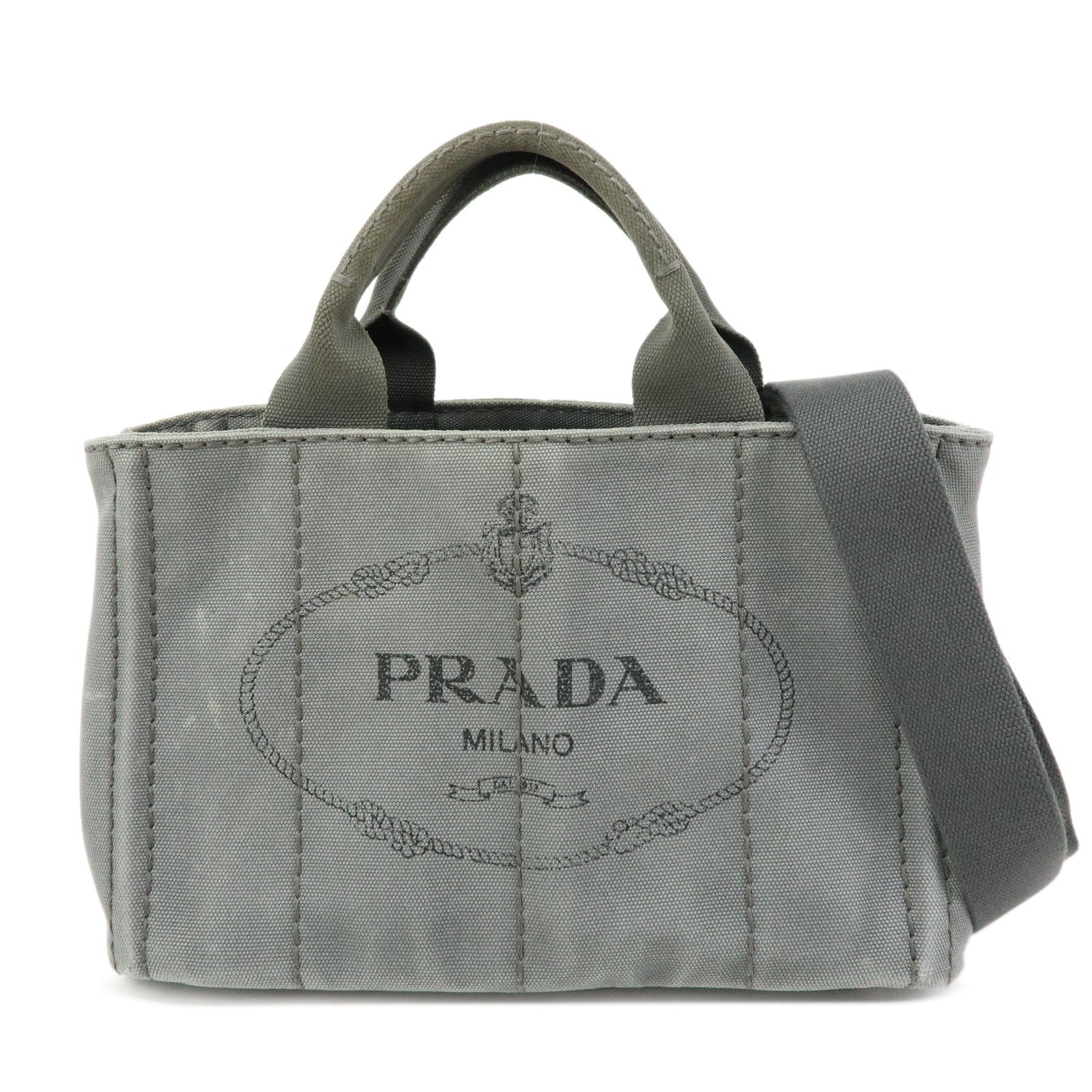 PRADA Canapa Mini Triangle Logo 2Way Bag Hand Shoulder Bag B2439G
