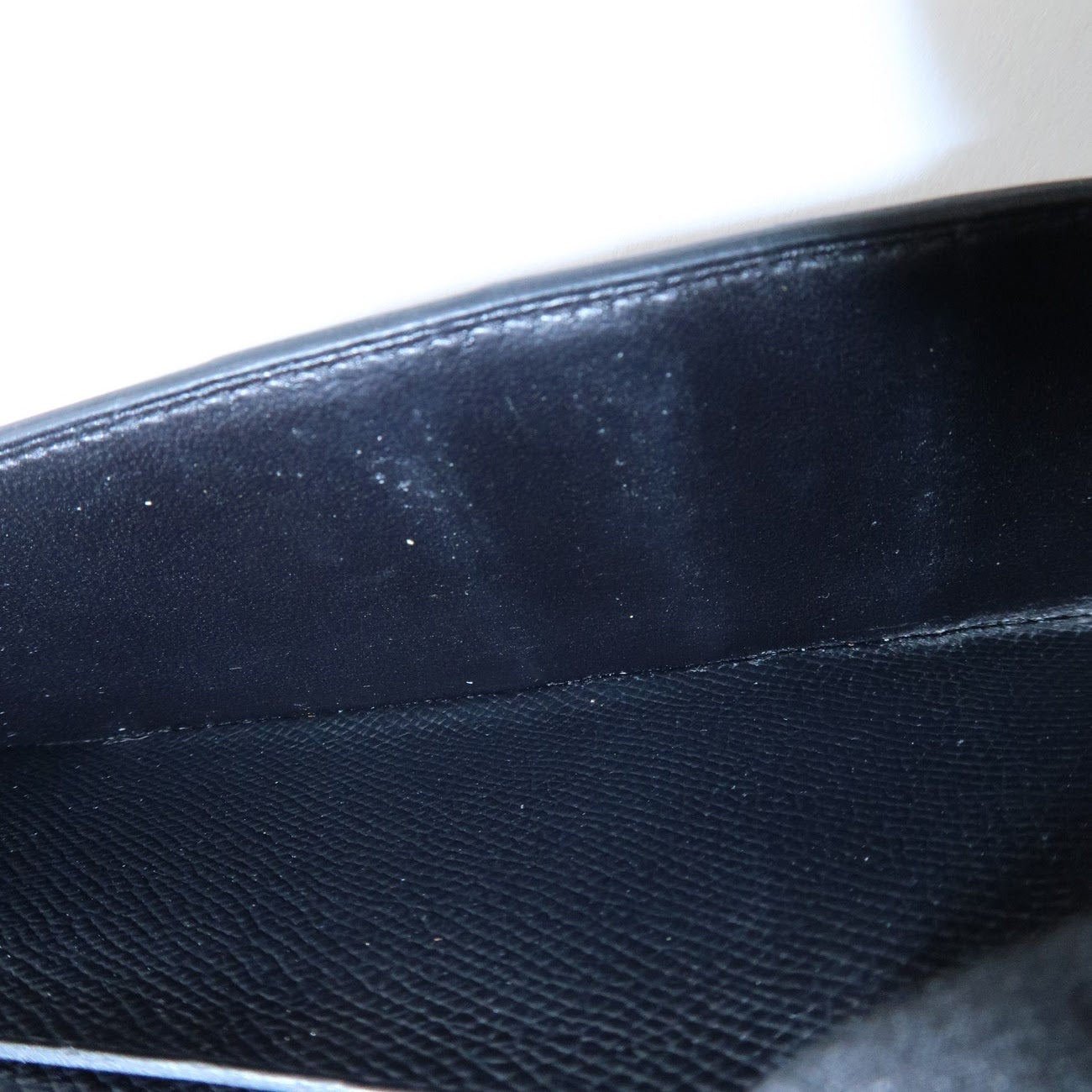 HERMES Epson Bearn Soufflet Long Wallet C Stamped Black Used