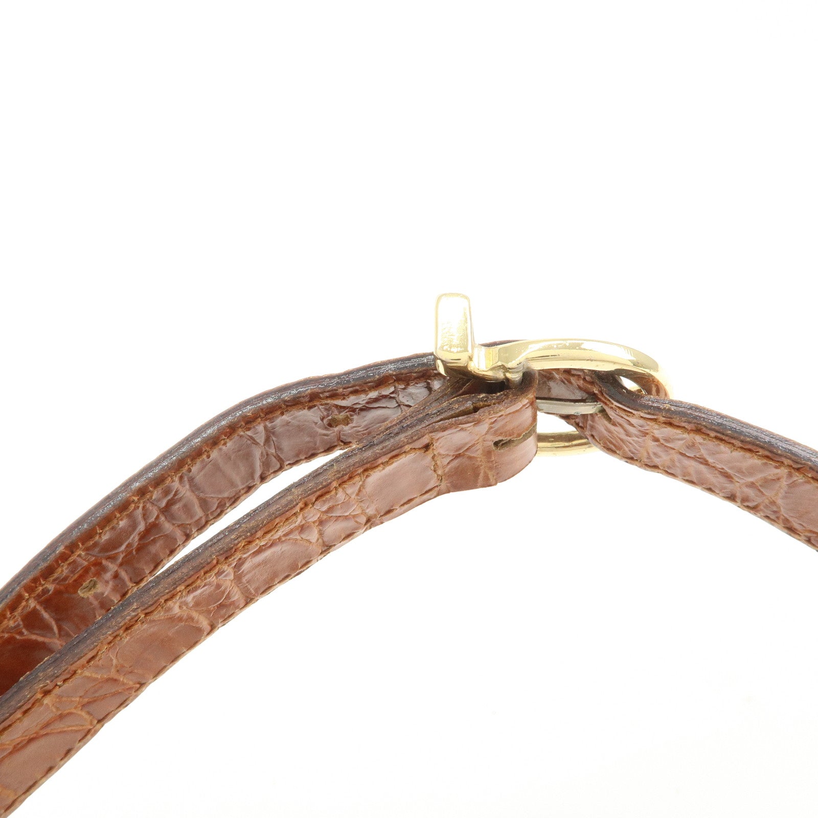 Ferragamo Vara Emboss Leather Shoulder Bag Crossbody Bag Brown