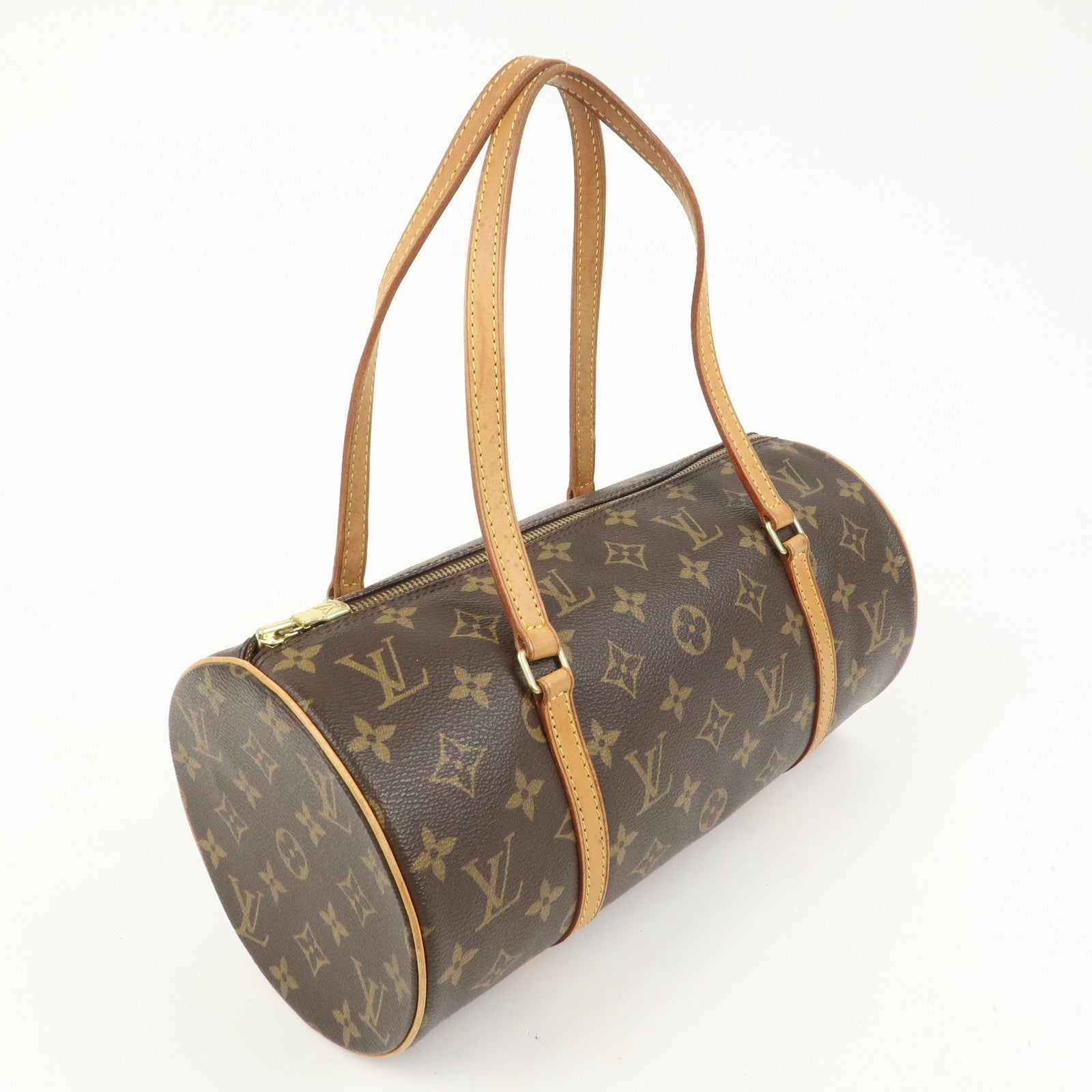Louis Vuitton Monogram Papillon 30 Hand Bag Brown M51385