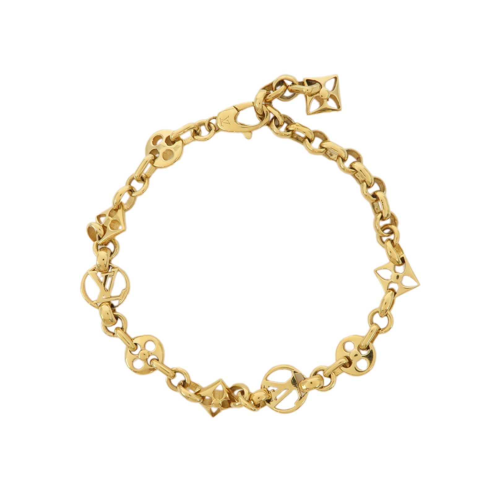 Louis Vuitton Monogram Crazy In Rock Bracelet Gold M00376