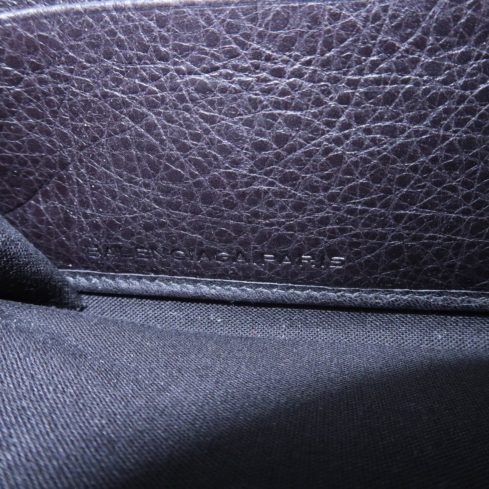 BALENCIAGA Giant Continental Leather Round Zippy Long Wallet Black