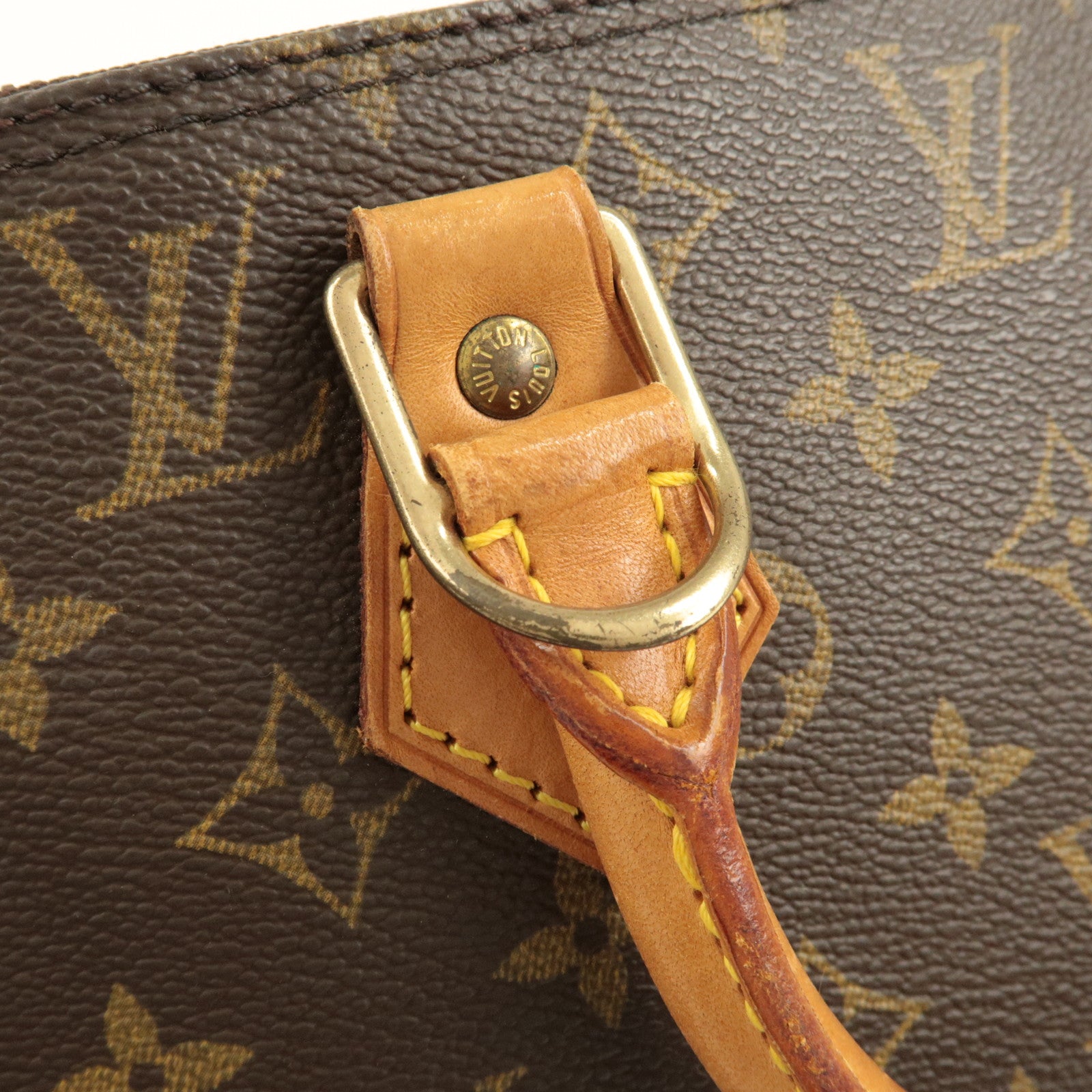 Louis Vuitton Monogram Alma Hand Bag Brown M51130 Used