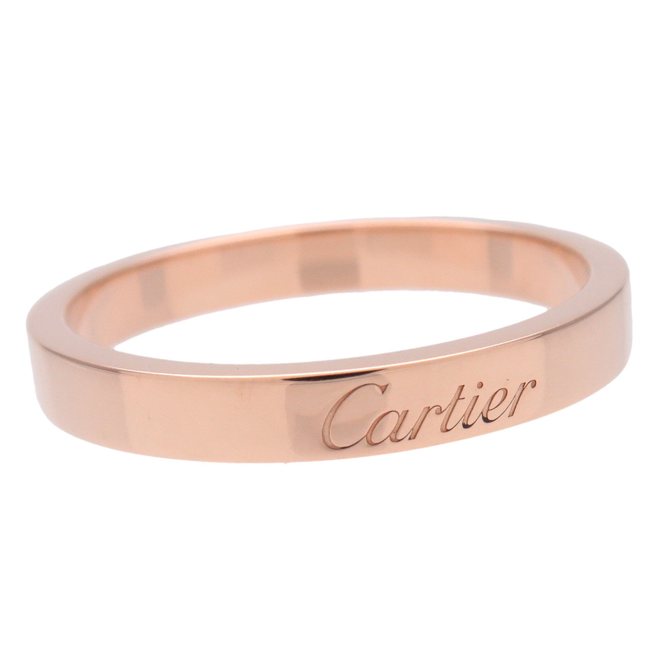 Cartier Engraved Ring K18 750PG Rose Gold US8.5 EU558 HK17
