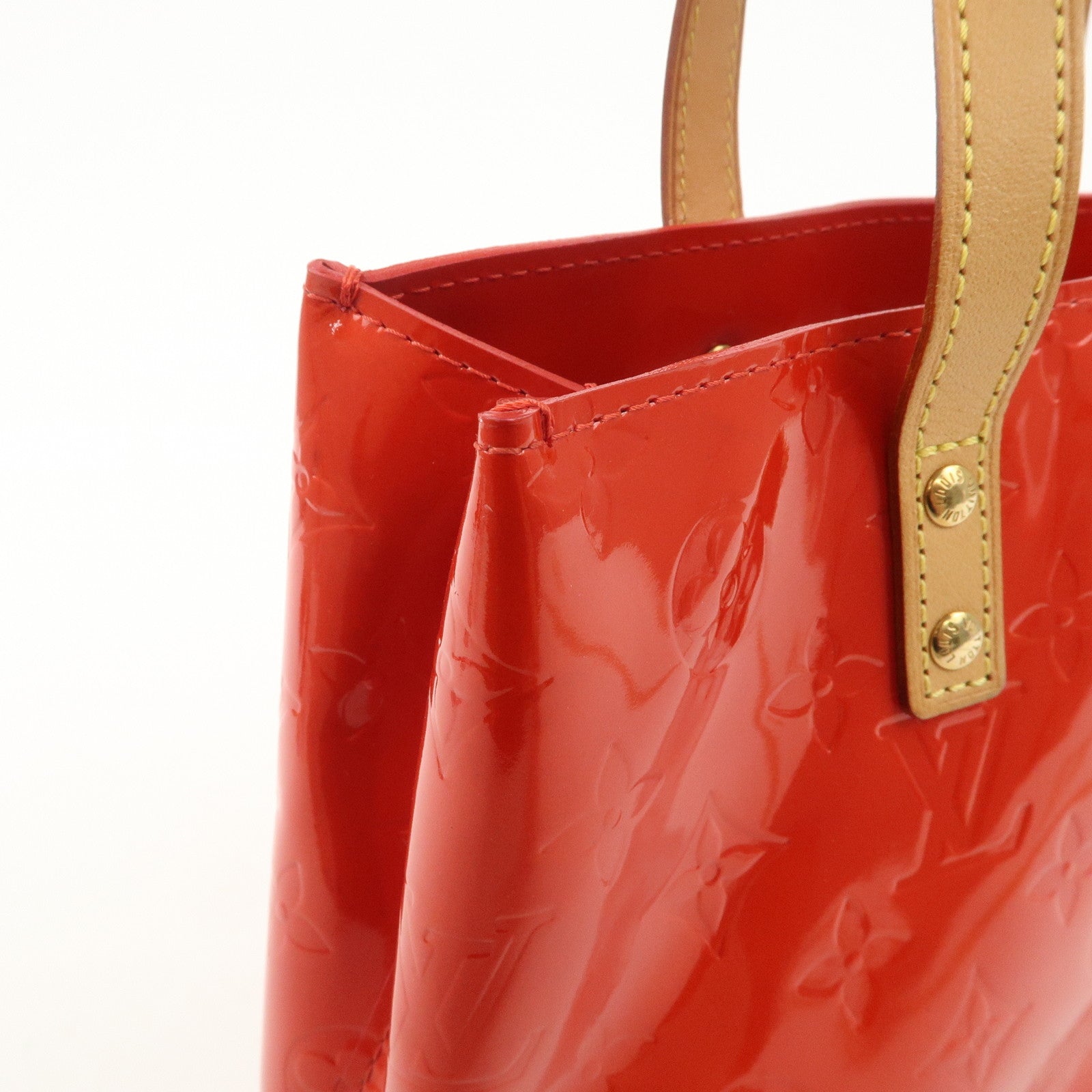 Louis Vuitton Monogram Vernis Lead PM Hand Bag Rouge M91088 Used