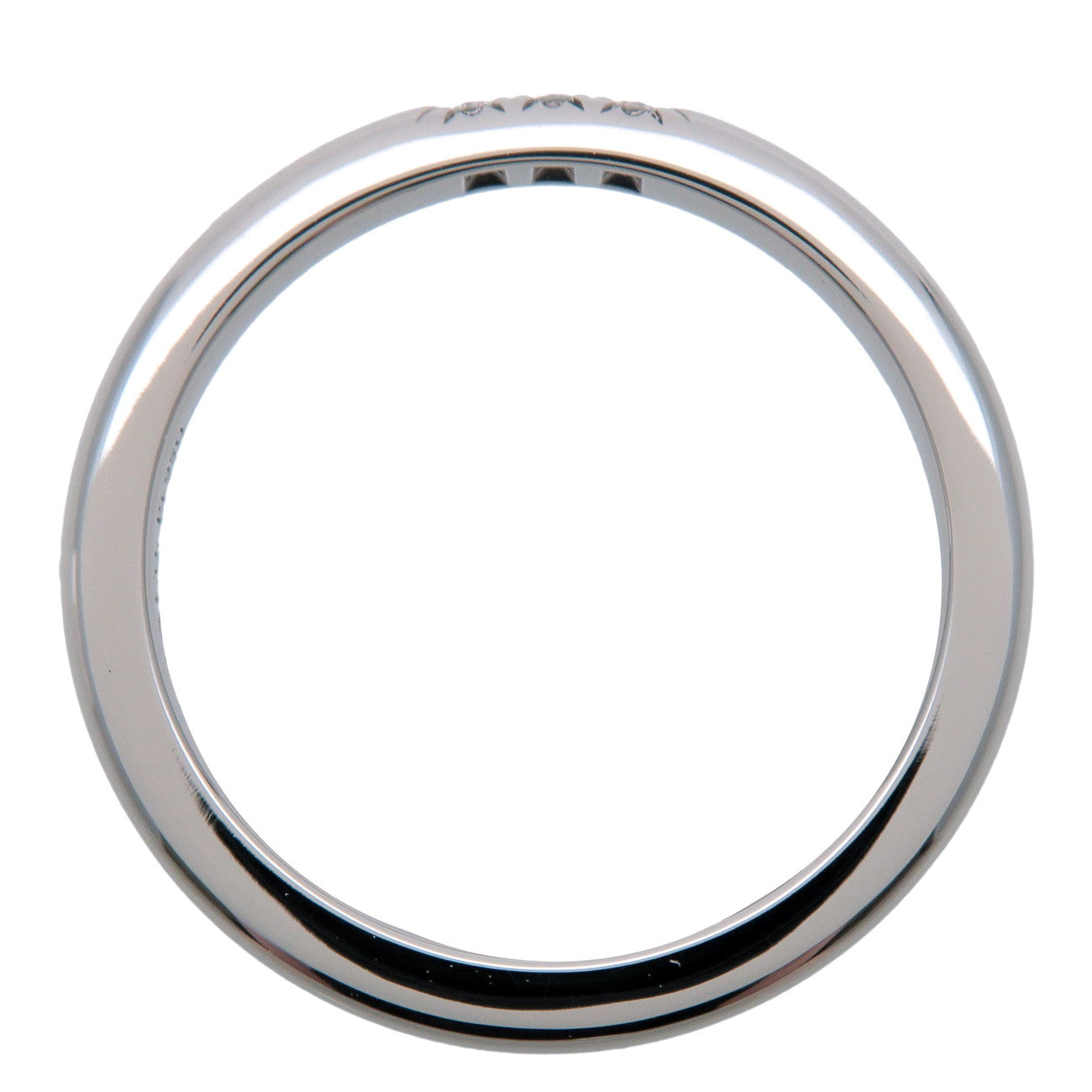 Tiffany & Co Classic Band 3P Diamond Ring PT950 Platinum US4