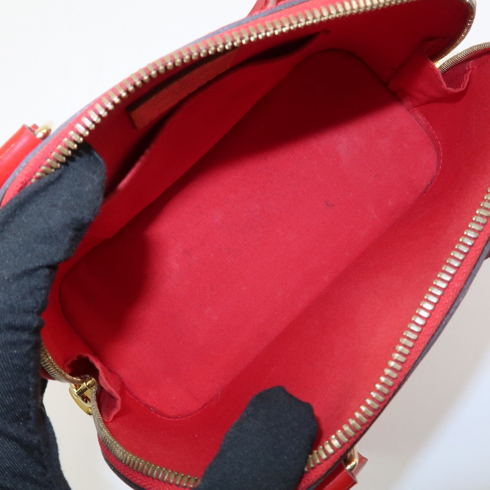 Louis Vuitton Monogram Vernis Alma BB 2Way Hand Bag Cerise M90174 Used