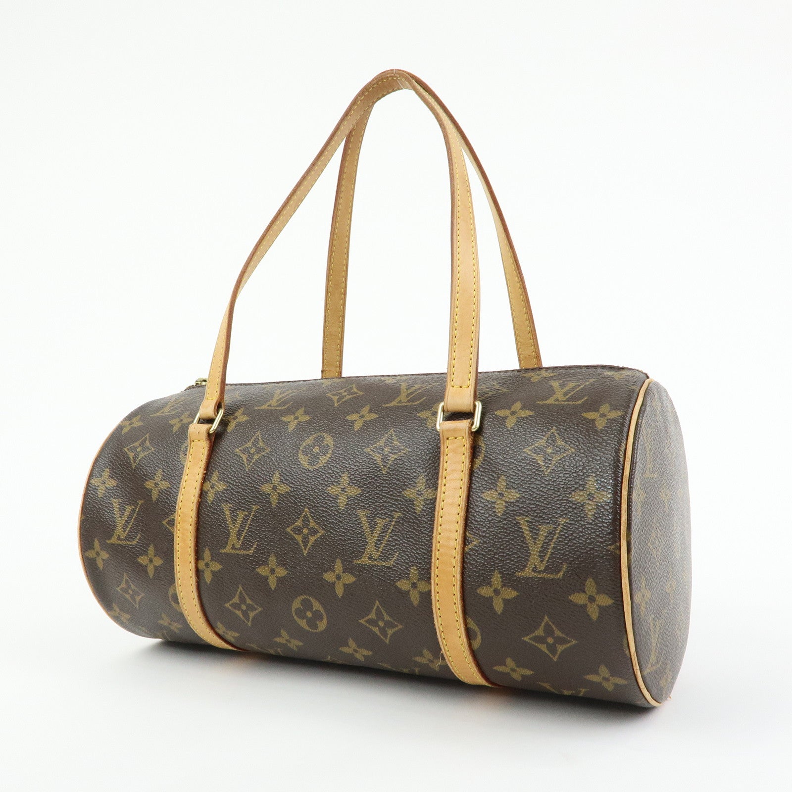 Louis Vuitton Monogram Papillon 30 Hand Bag Brown M51385
