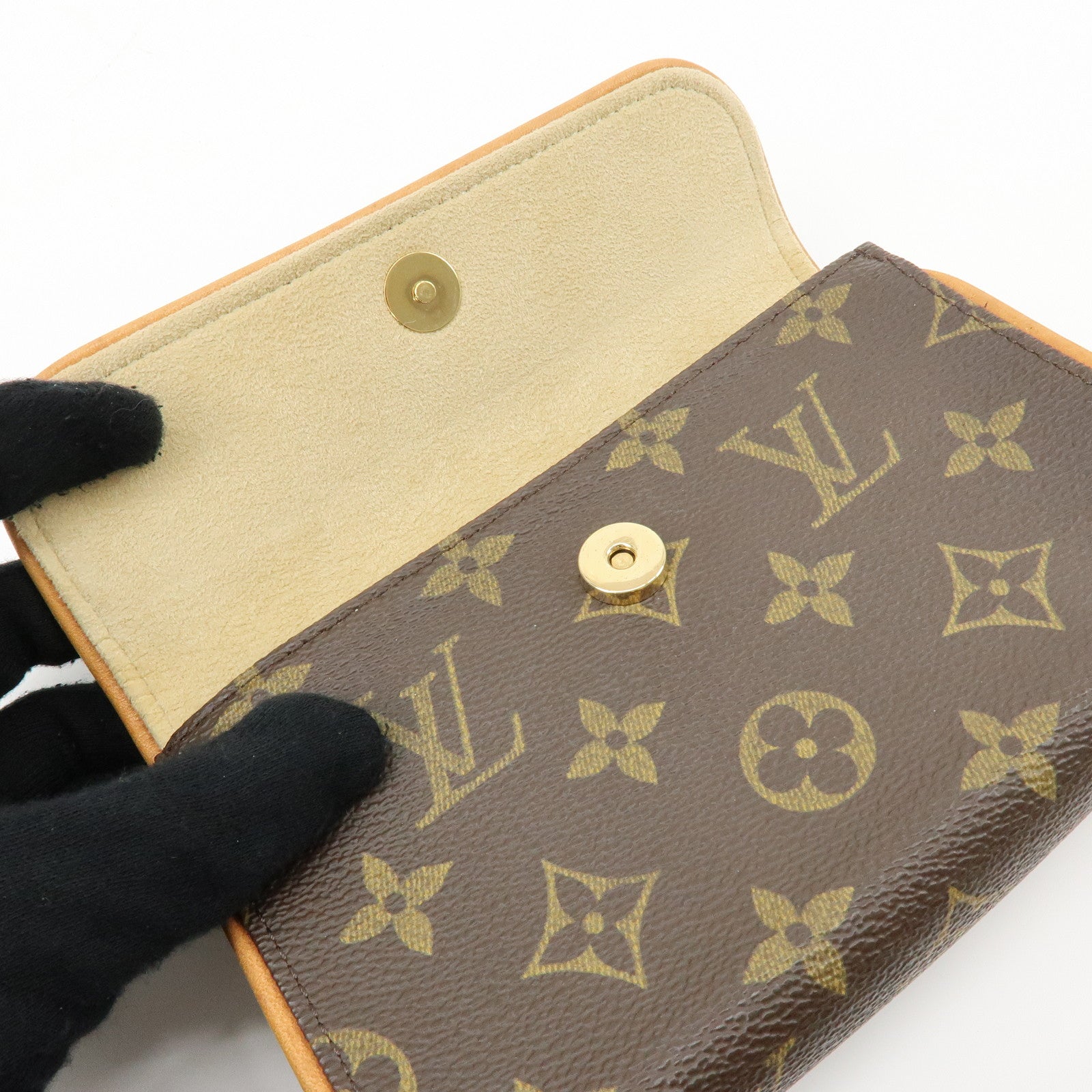 Louis Vuitton Monogram Pochette Florentine Waist Bag Belt XS M51855