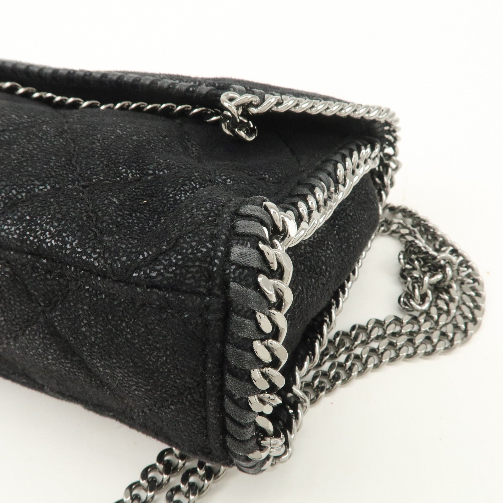 STELLA MCCARTNEY Falabella Quilting 2Way Hand Shoulder Bag Black