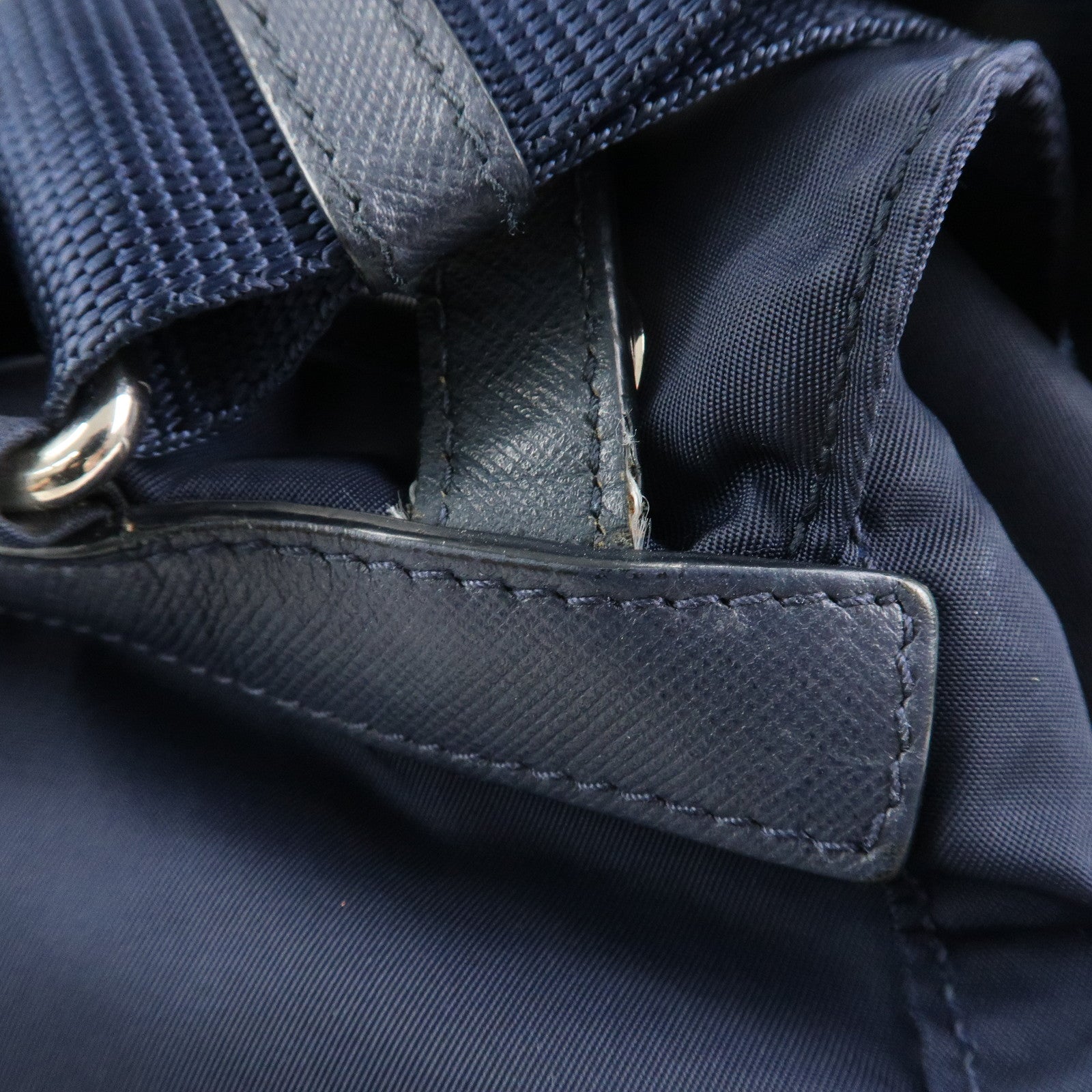 PRADA - Nylon Saffiano Leather Navy BZ0032