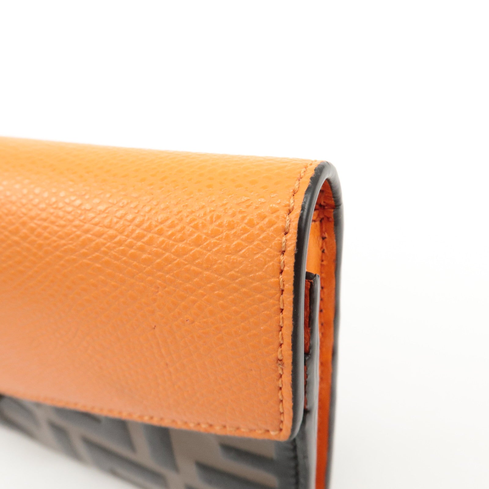 FENDI Zucca Baguette Continental Wallet 8M0251 Brown Orange 8M0251 Used