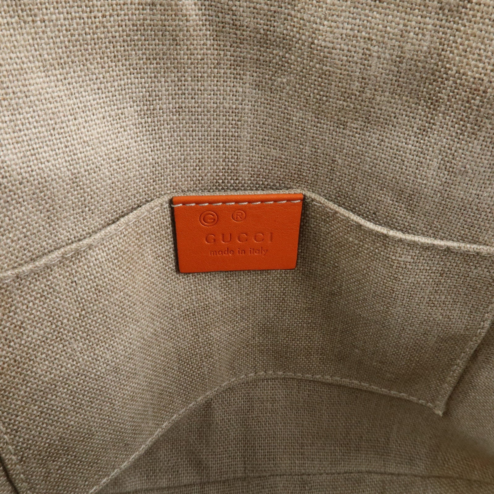 GUCCI Micro Guccissima 2Way Hand Bag Shoulder Bag Orange 449654