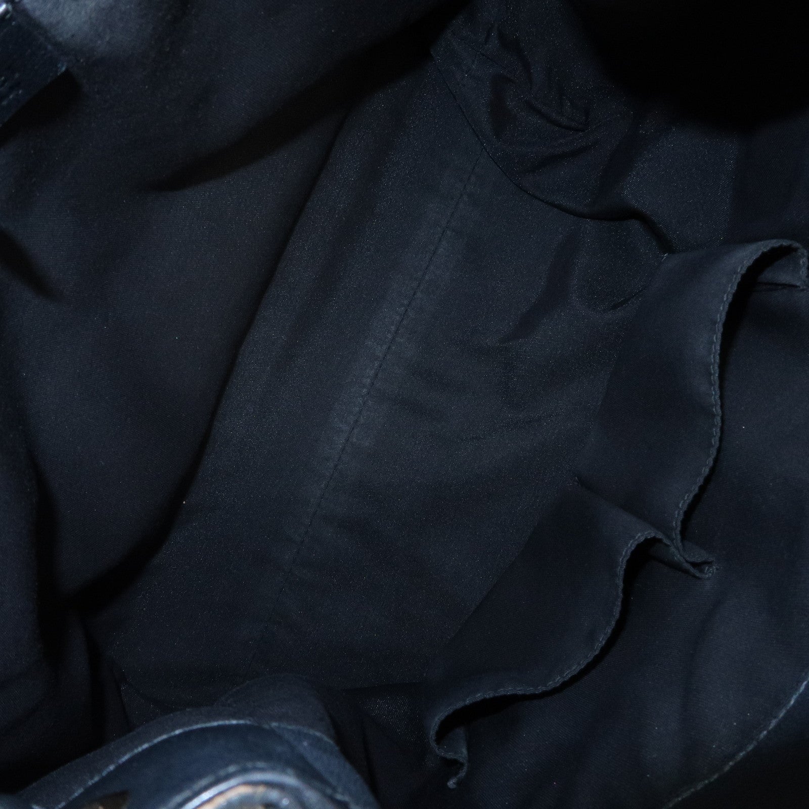 GUCCI Leather Tote Bag Shoulder Bag Black 419689 Used