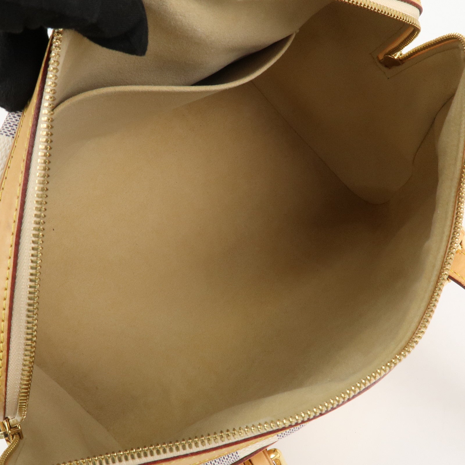 Louis Vuitton Damier Azur Leather Canvas Berkeley Hand Bag N52001 Used