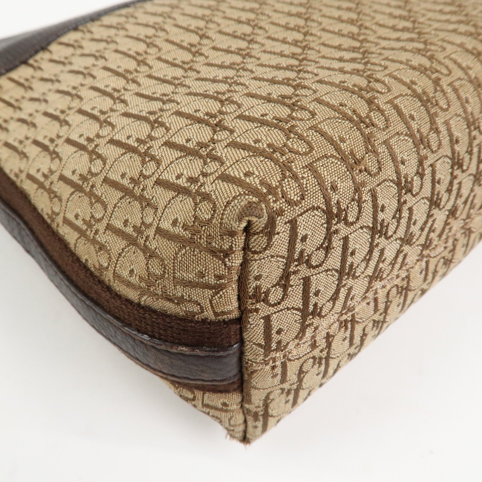 Christian Dior Street Chic Trotter Canvas Leather Shoulder Bag