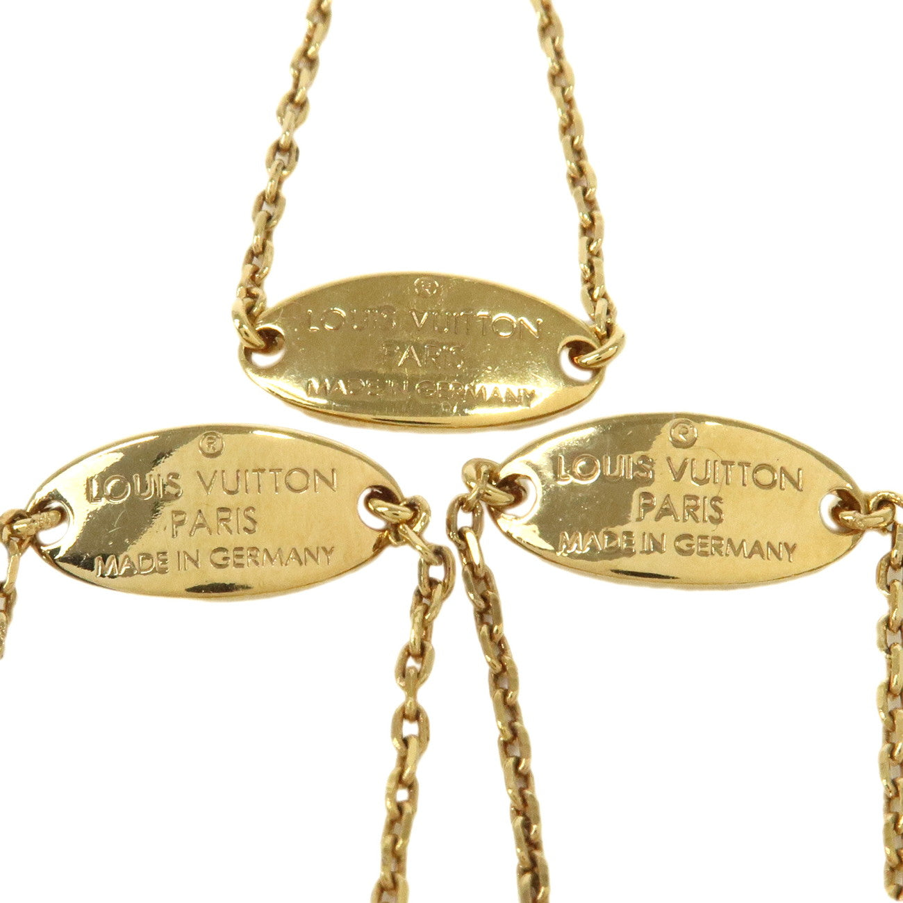 Louis Vuitton Set of 3 Bague Blooming Strass Ring L Gold M68379