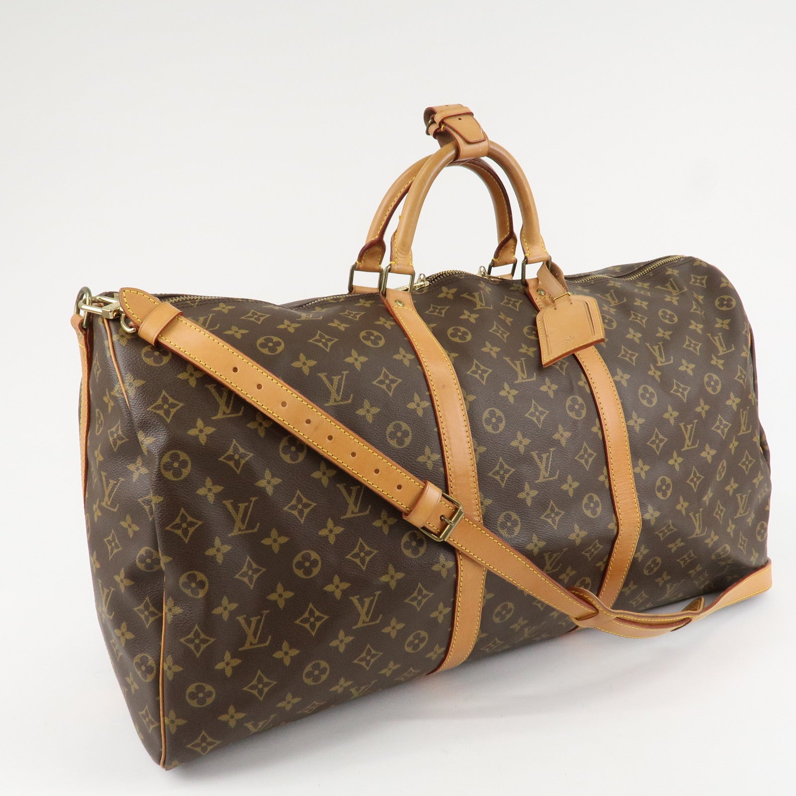 Louis Vuitton Monogram Keep All Bandouliere 60 Bag Brown M41412 Used