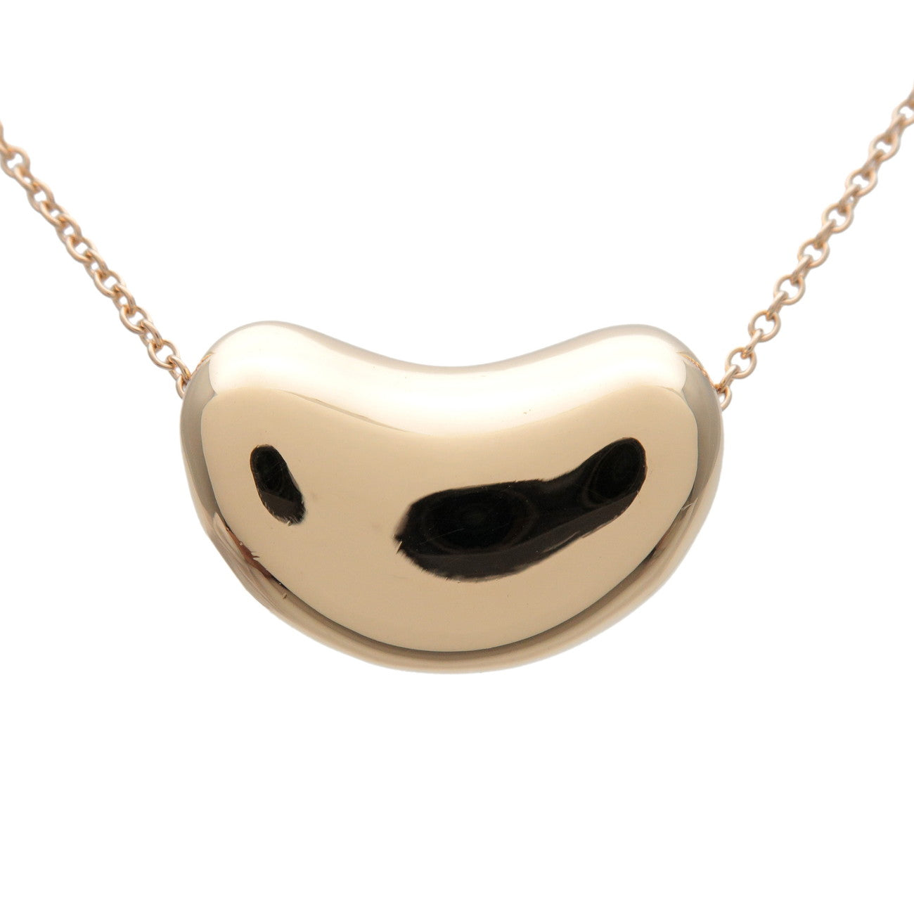 Tiffany&Co. Bean Necklace Medium K18YG 750YG Yellow Gold