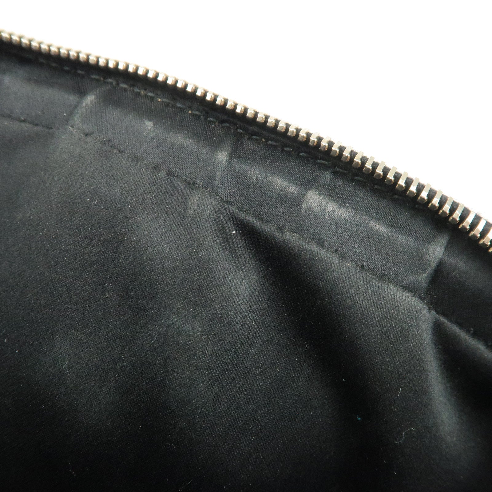 SAINT LAURENT PARIS Logo Leather Shoulder Bag Hand Bag Black 156464
