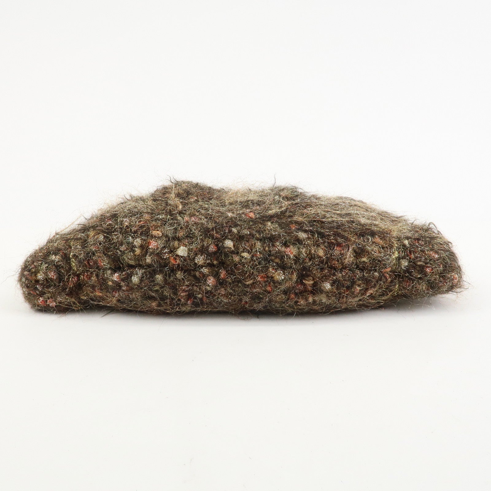 Ferragamo Gancini Wool Suede 2Way Bag Hand Bag Shoulder Bag Brown