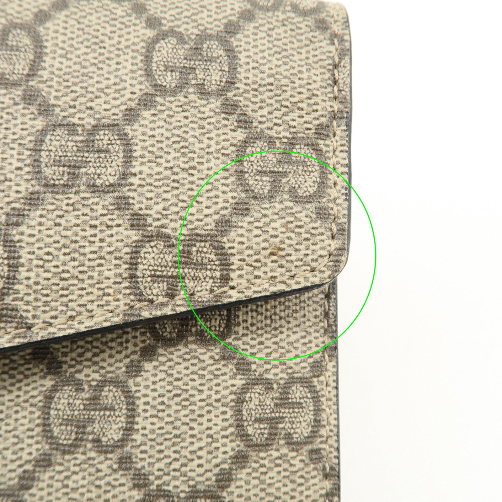 GUCCI Dionysus GG Supreme Chain Shoulder Bag Beige Used