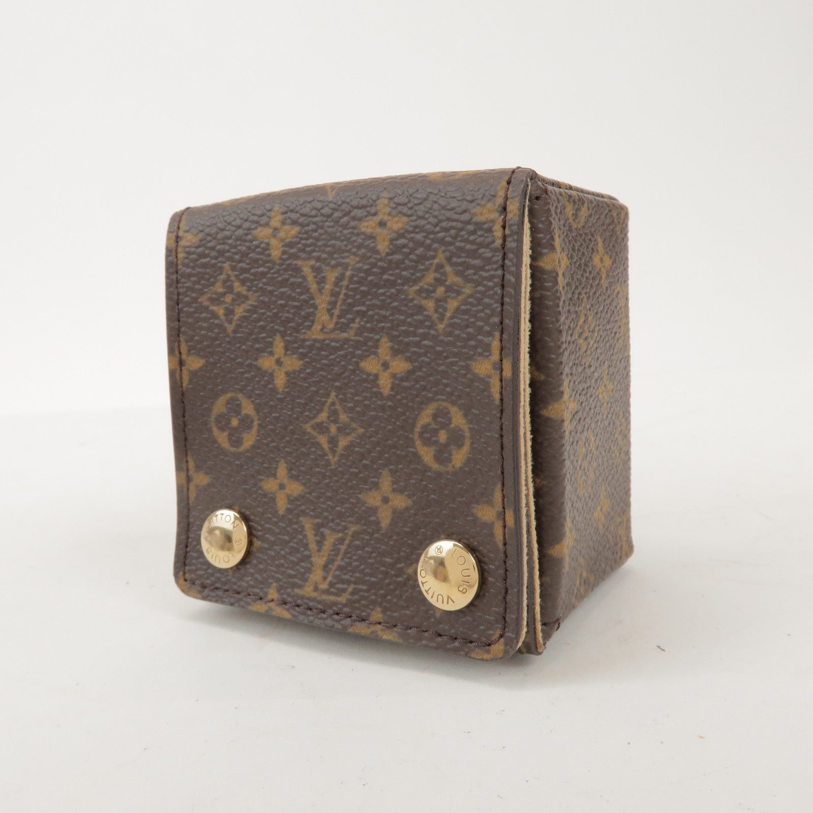 Louis Vuitton Monogram Set of 2 Ring Case Jewelry Case Brown
