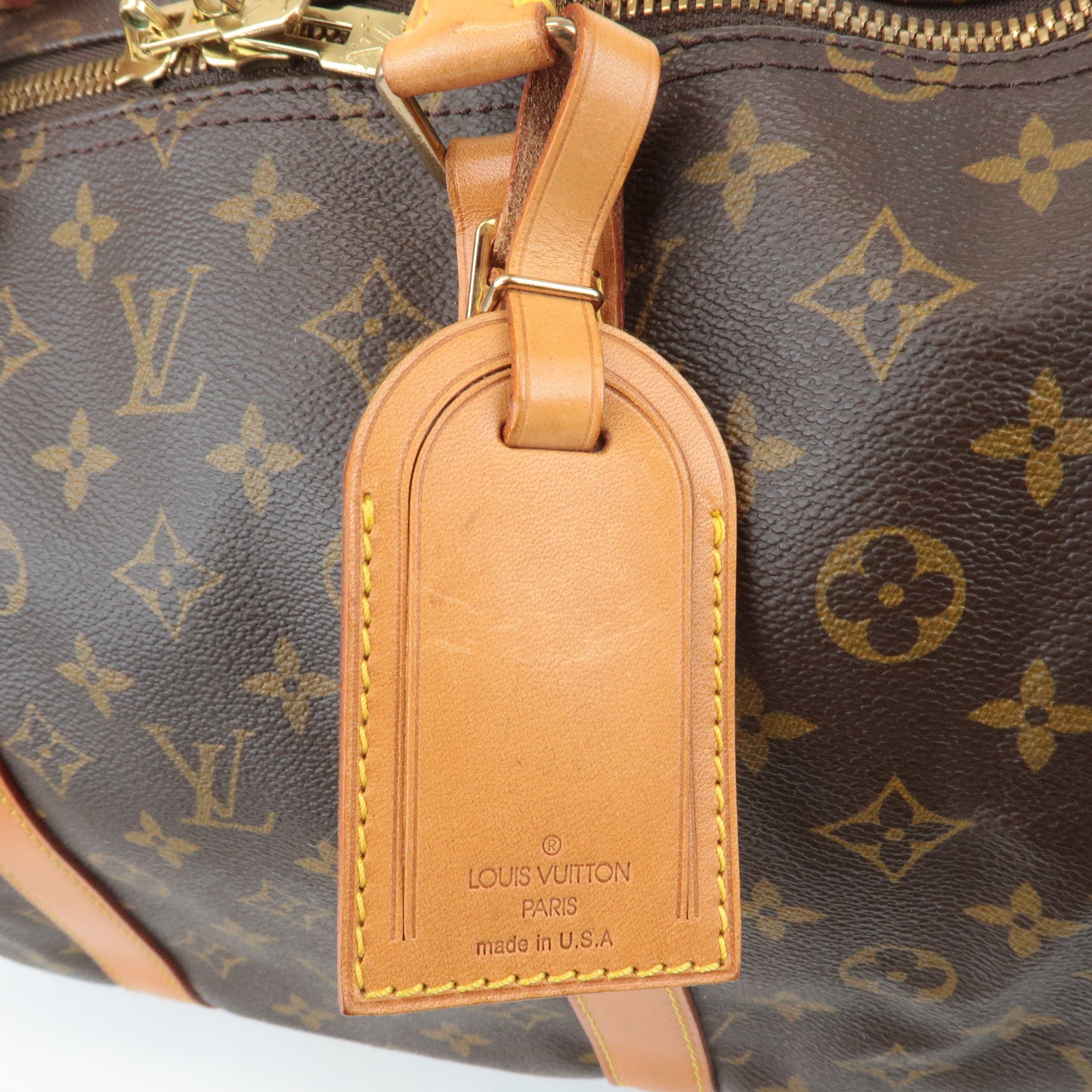 Louis Vuitton Monogram Keep All Bandouliere 55 Boston Bag Brown M41414 Used