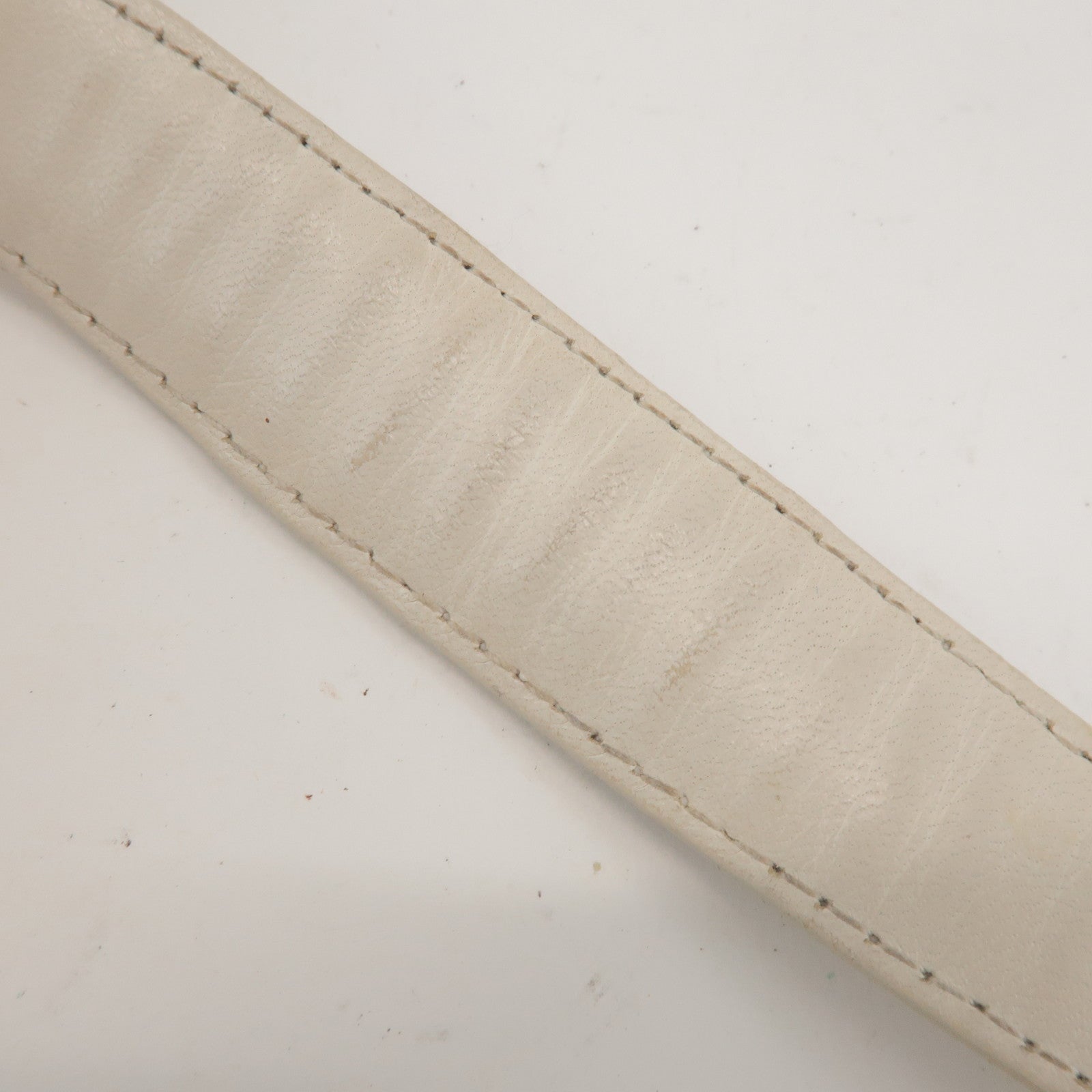 BOTTEGA VENETA Cervo Leather Shoulder Bag Hand Bag White 133507