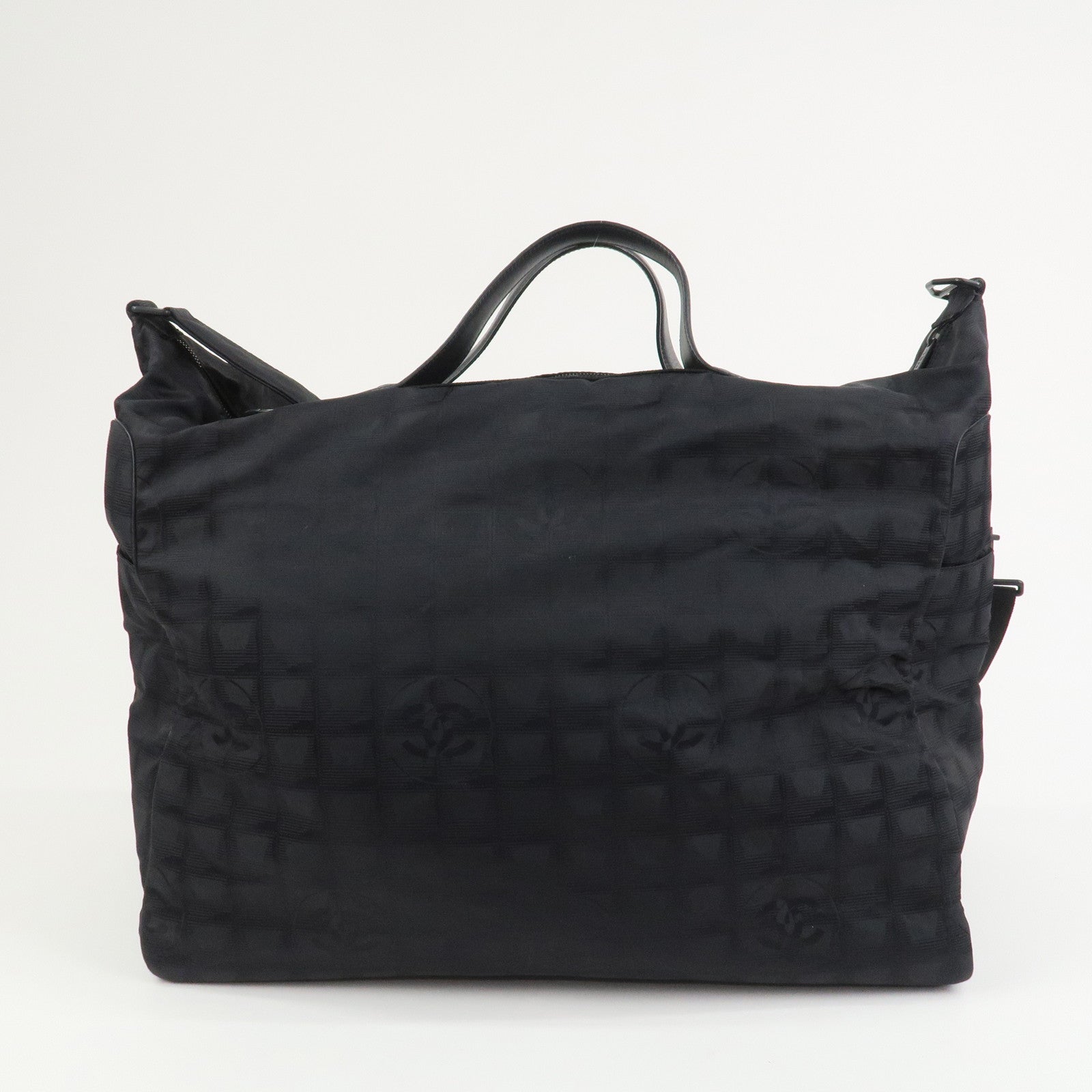 CHANEL New Travel Line Nylon Jacquard 2Way Boston Shoulder Bag