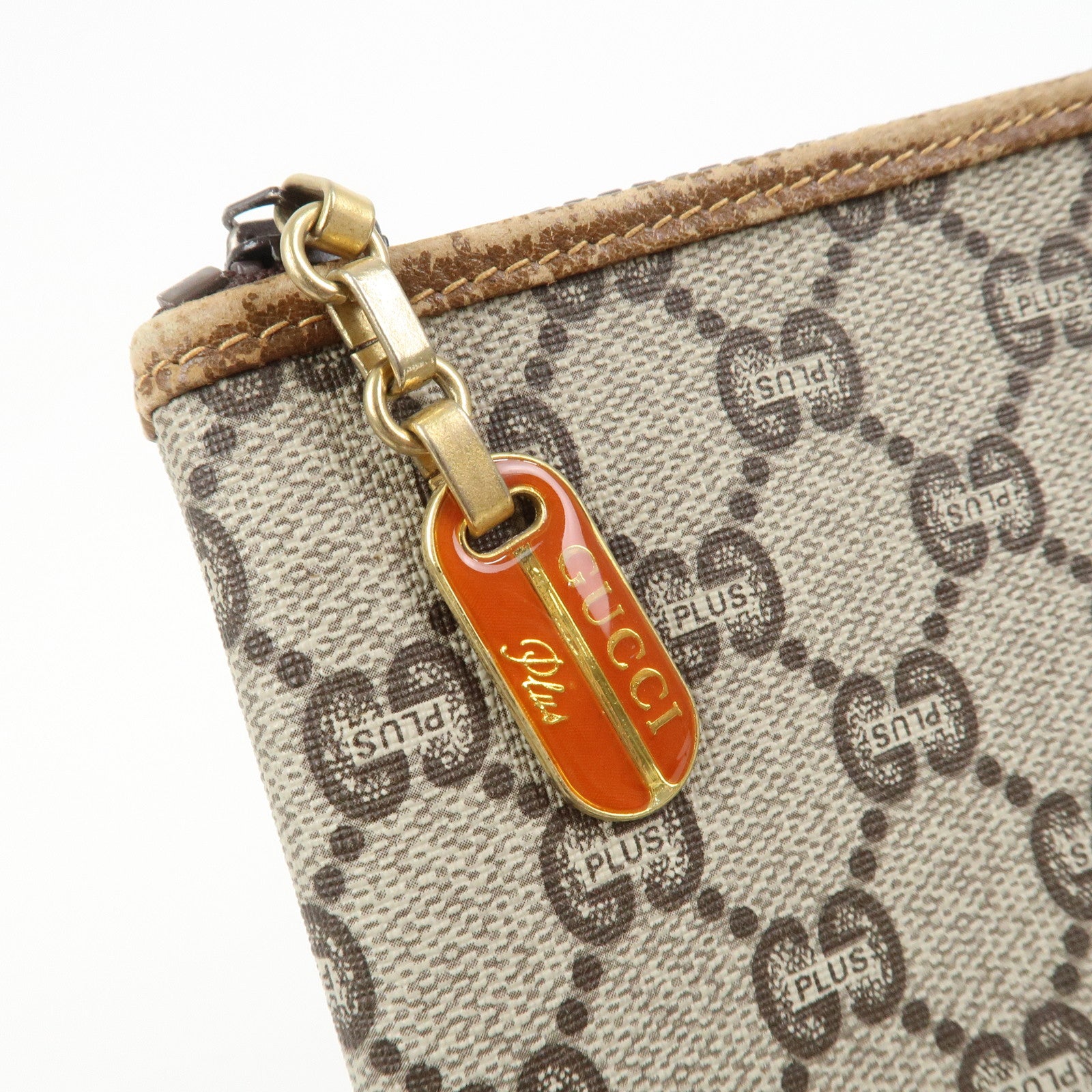 GUCCI Set Of 2 GG Monogram Leather Clutch Bags Beige Brown