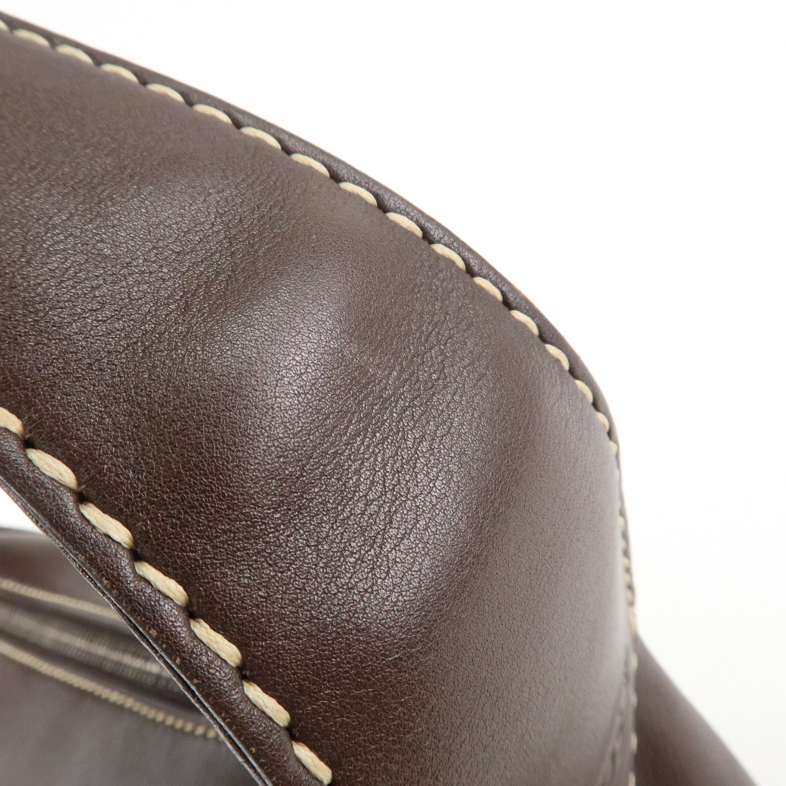 TOD'S Leather Shoulder Bag Hand Bag Brown Used