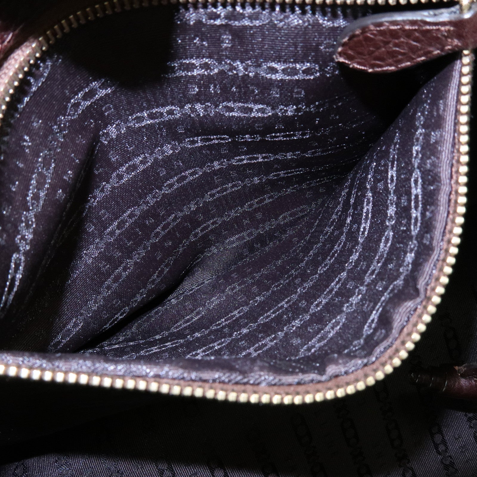 CELINE Macadam Leather Tote Bag Shoulder Bag Dark Brown