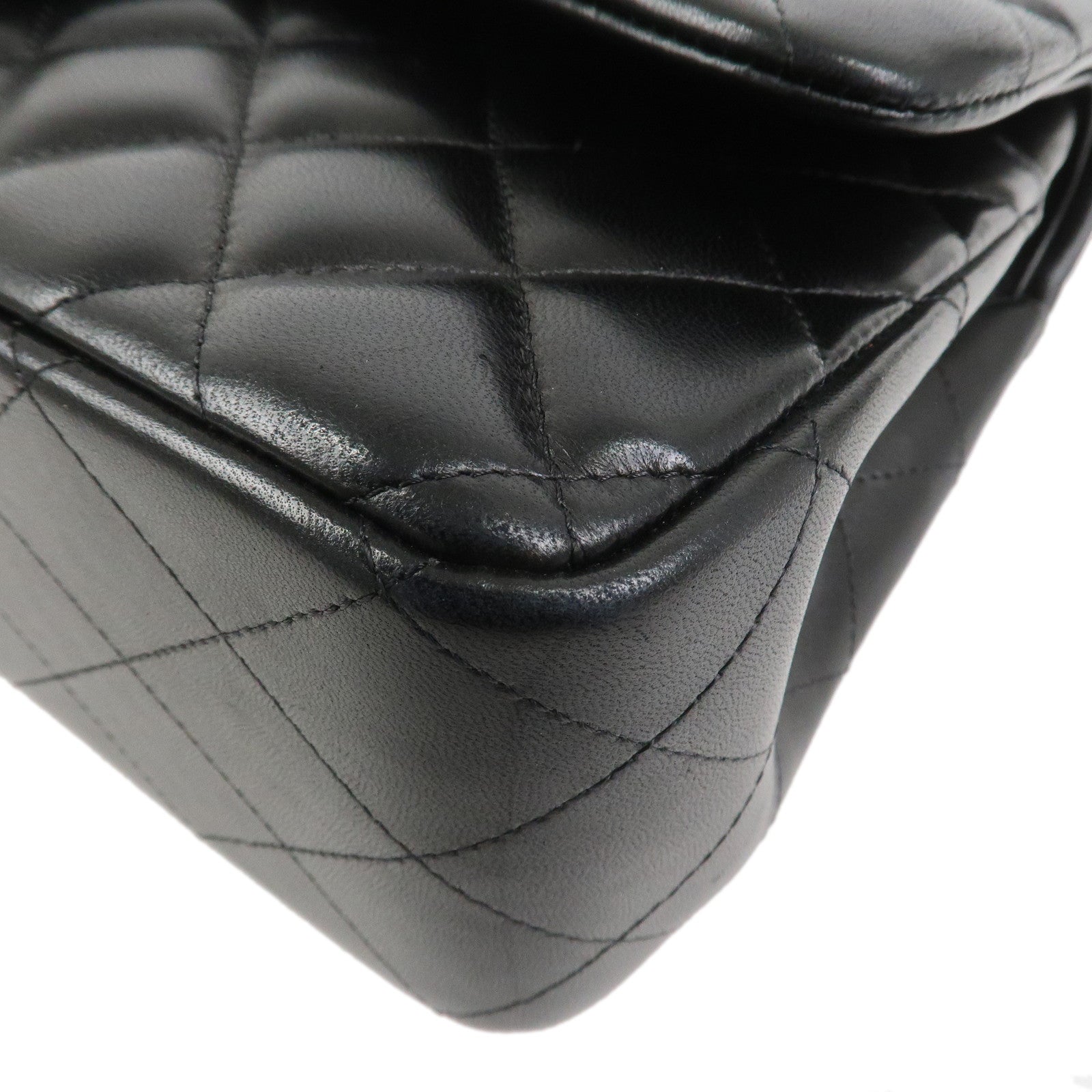 CHANEL Matelasse 30 Lamb Skin Chain Shoulder Bag Black A58600