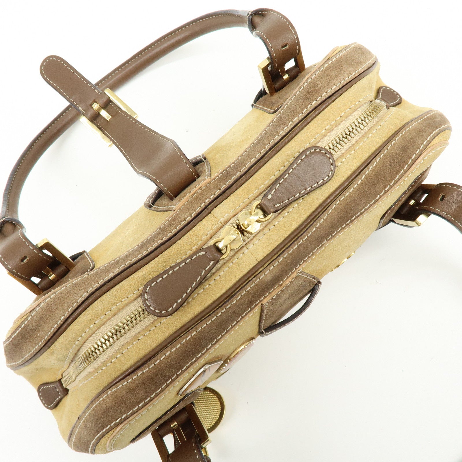 LOEWE Senda Suede Leather Shoulder Hand Bag 160ANIVERSARIO Brown