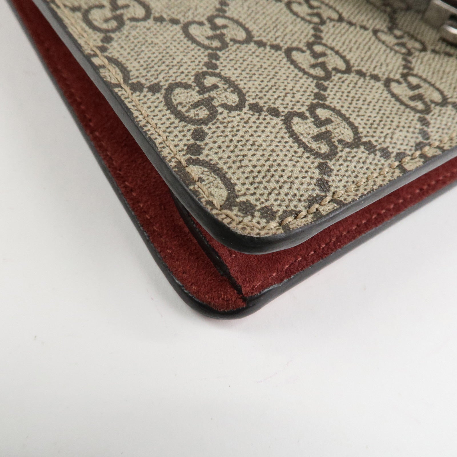 GUCCI Dionysus GG Blooms GG Supreme Shoulder Bag Beige Red 421970 Used