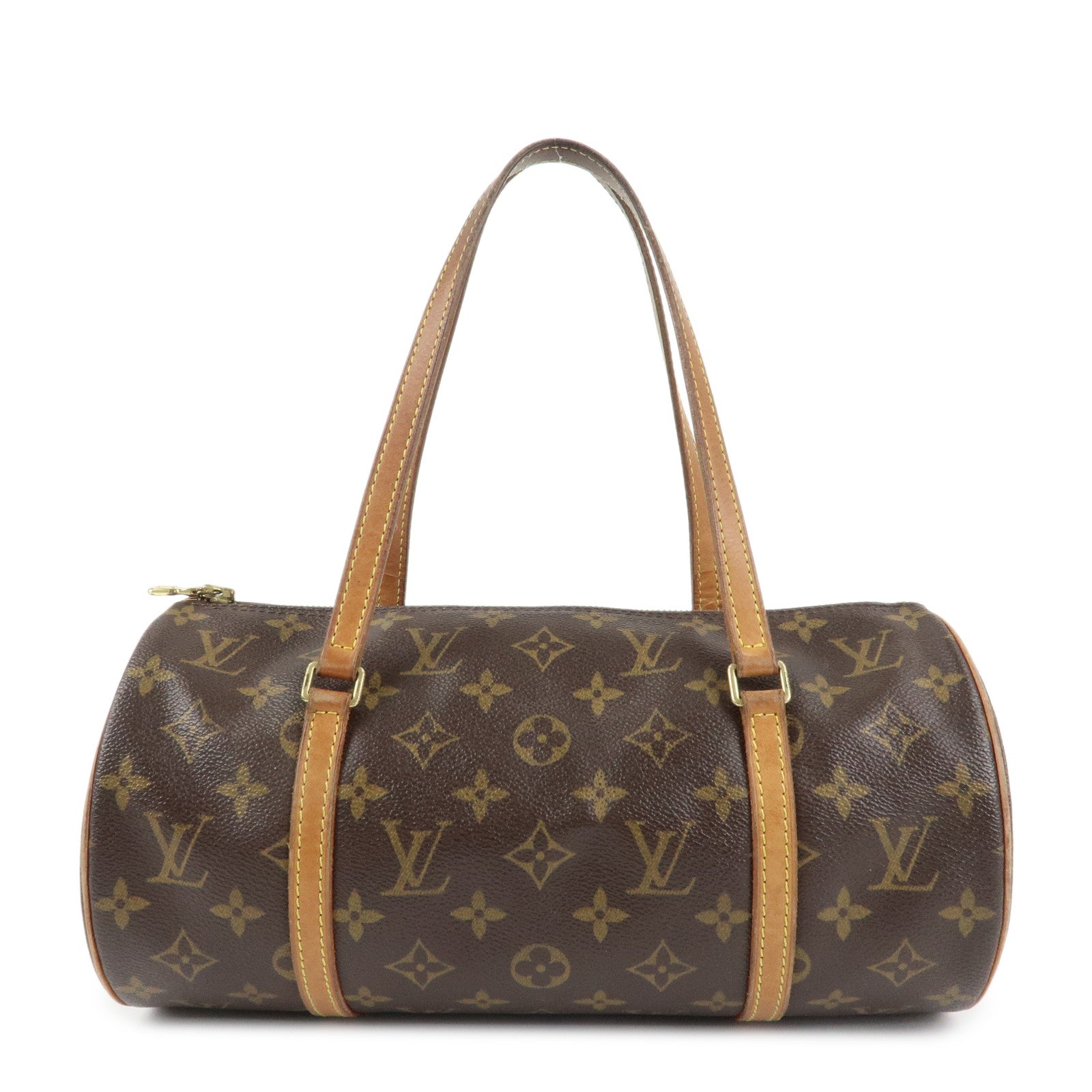Louis Vuitton Monogram Papillon 30 Hand Bag Brown M51385 Used