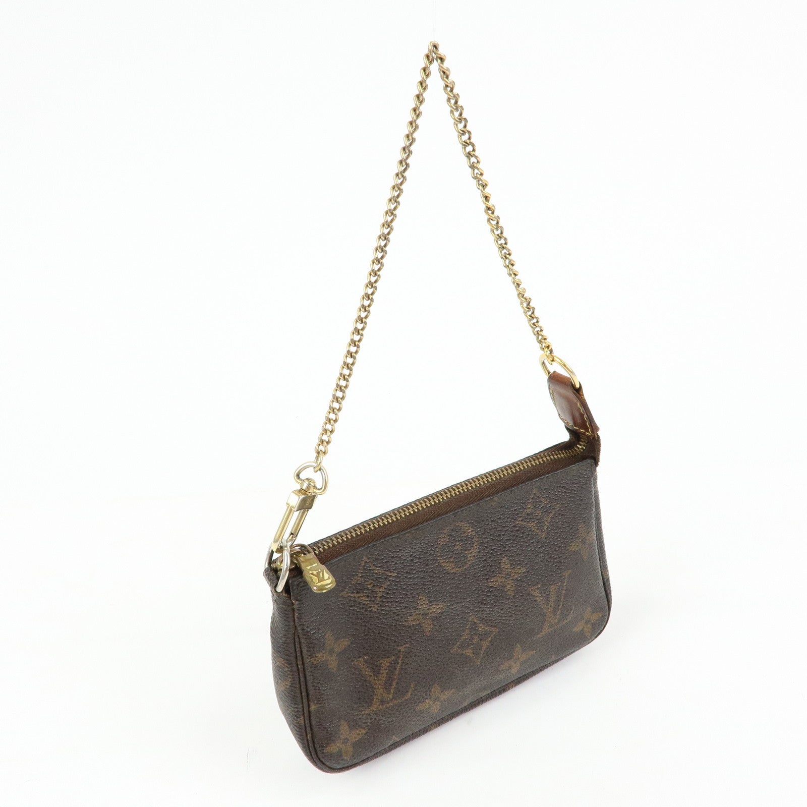Louis Vuitton Monogram Mini Pochette Accessoires Hand Bag M58009