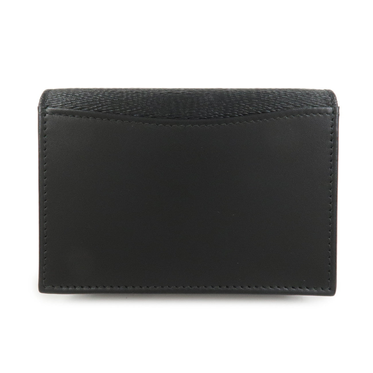 BVLGARI Leather Card Case Card Holder Black