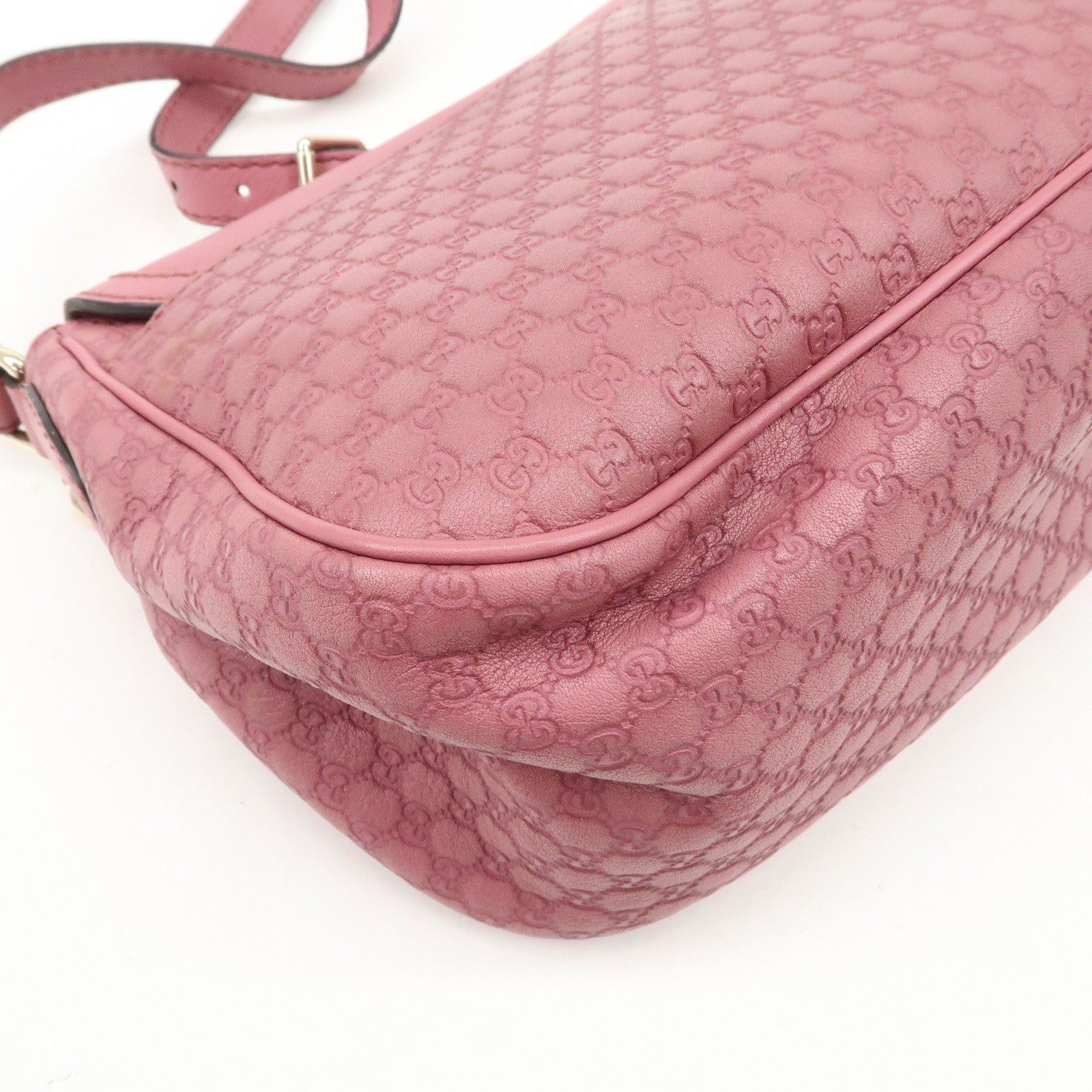 GUCCI Sukey Micro Guccissima Leather Shoulder Bag Pink 193604