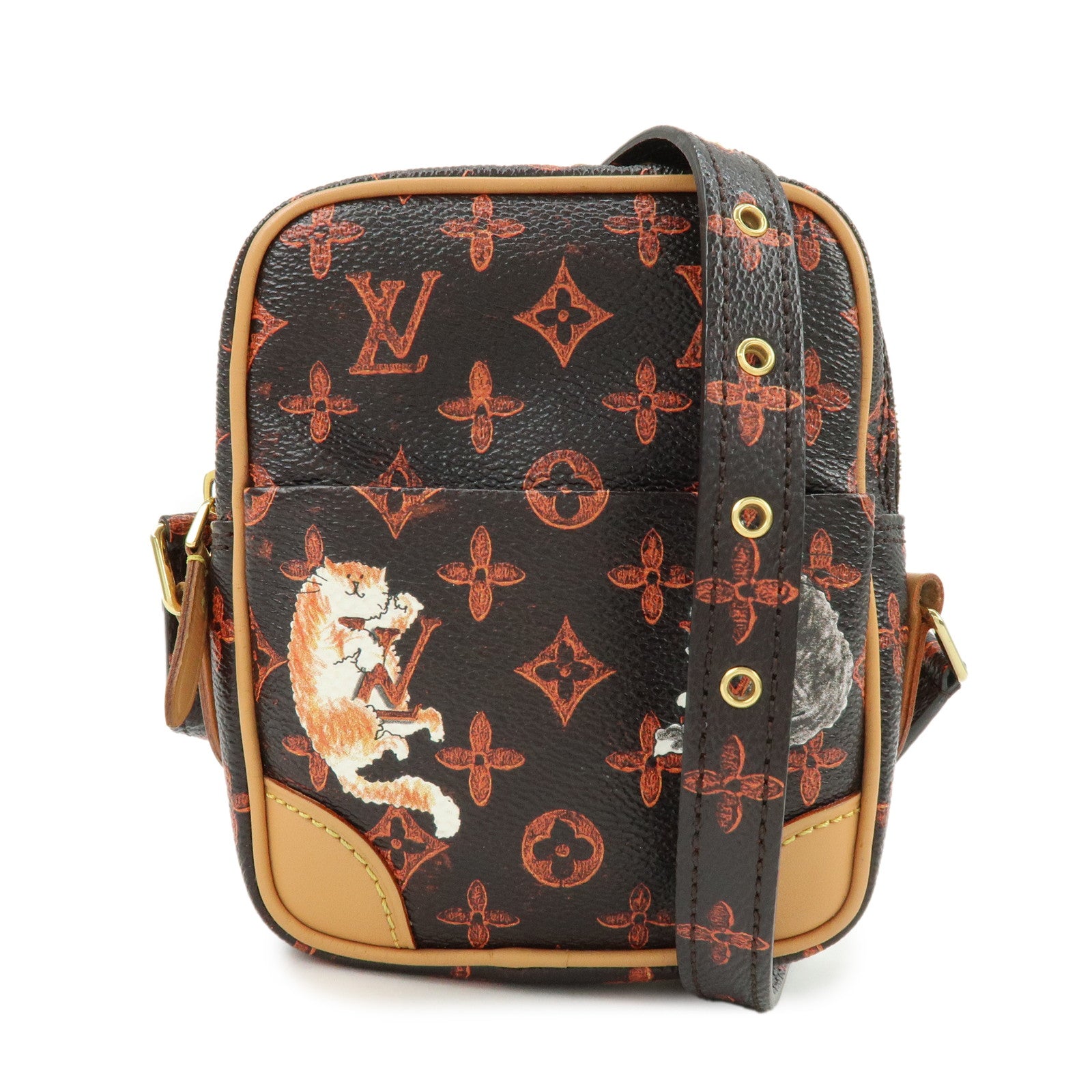 Louis Vuitton Catogram Paname Shoulder Bag Crossbody Brown M44399