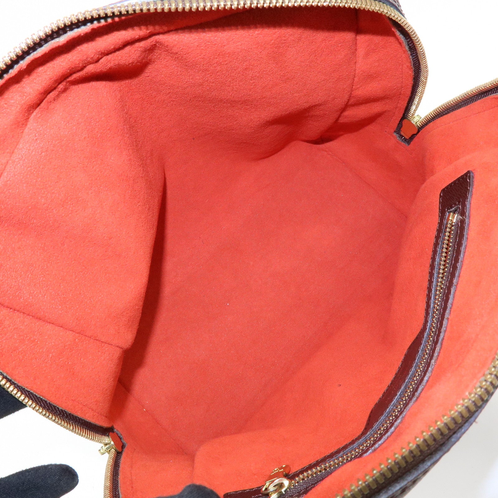 Louis Vuitton Damier Ebene Canvas Leather Brera Hand Bag N51150