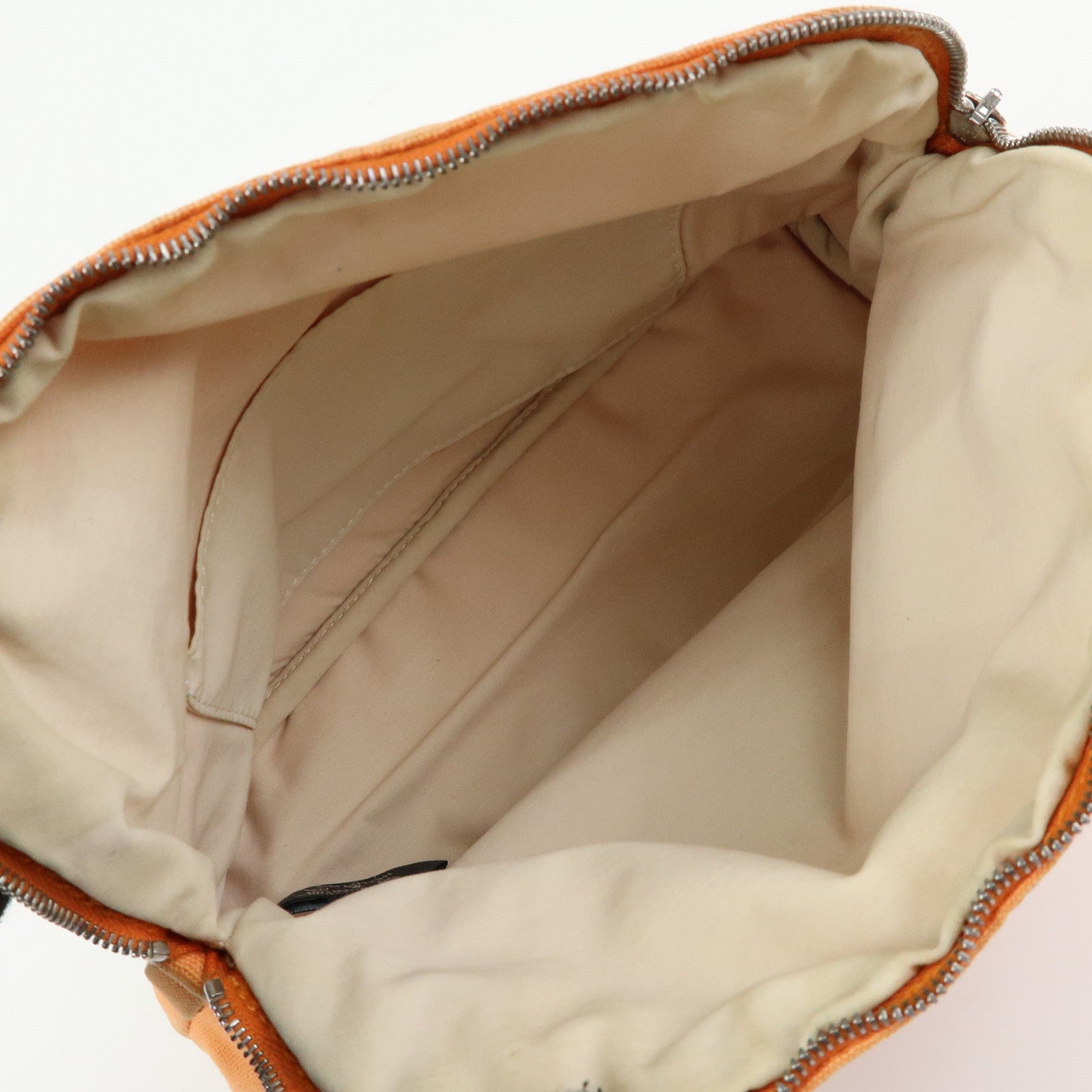 HERMES Bolide Set of 3 Canvas Pouch Cosmetic Case Orange Pink Beige