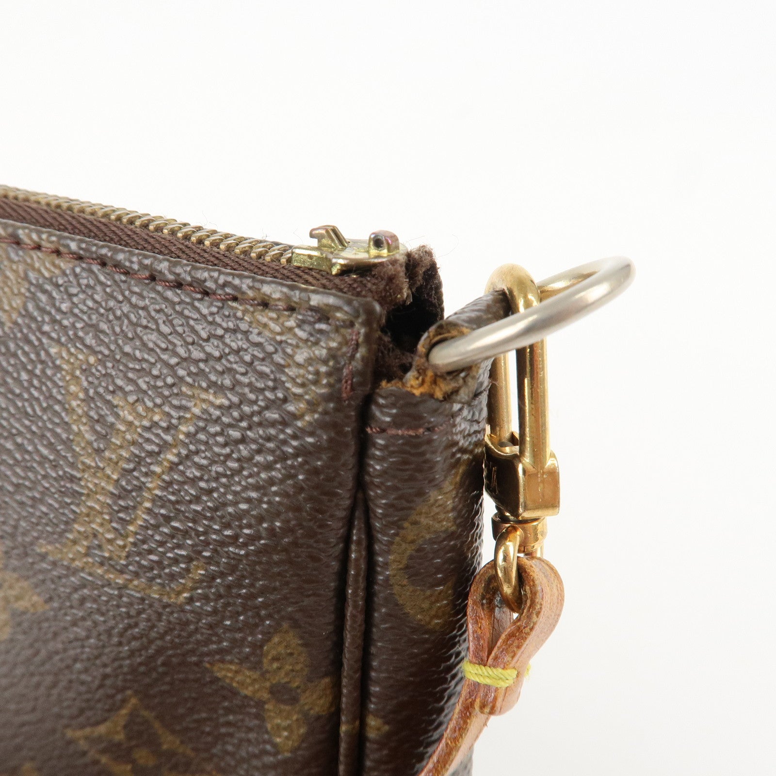 Louis Vuitton Monogram Pochette Accessoires Hand Bag Brown M51980 Used