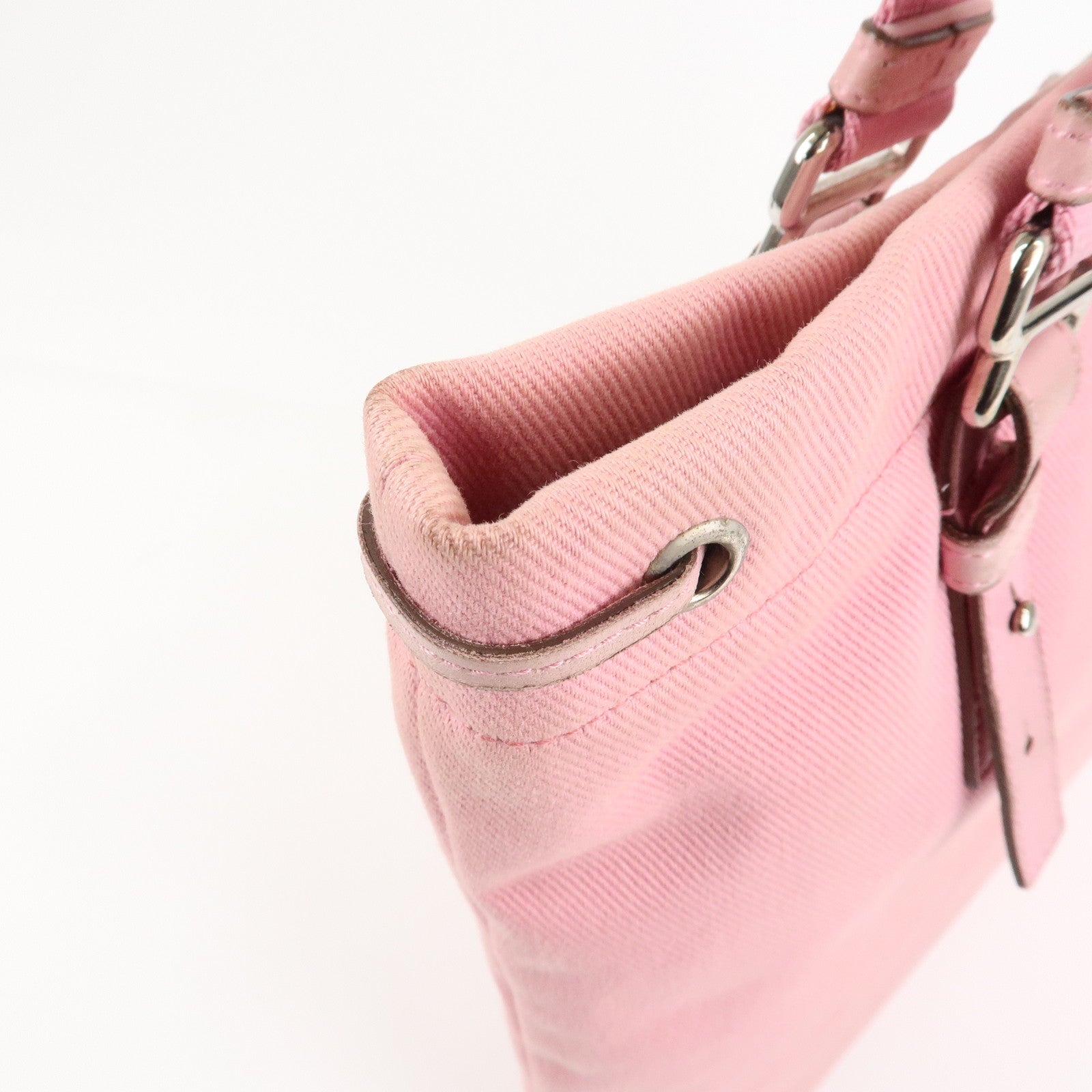 Saint Laurent Canvas Leather Kahara Tote Bag Shoulder Bag 121631 Used