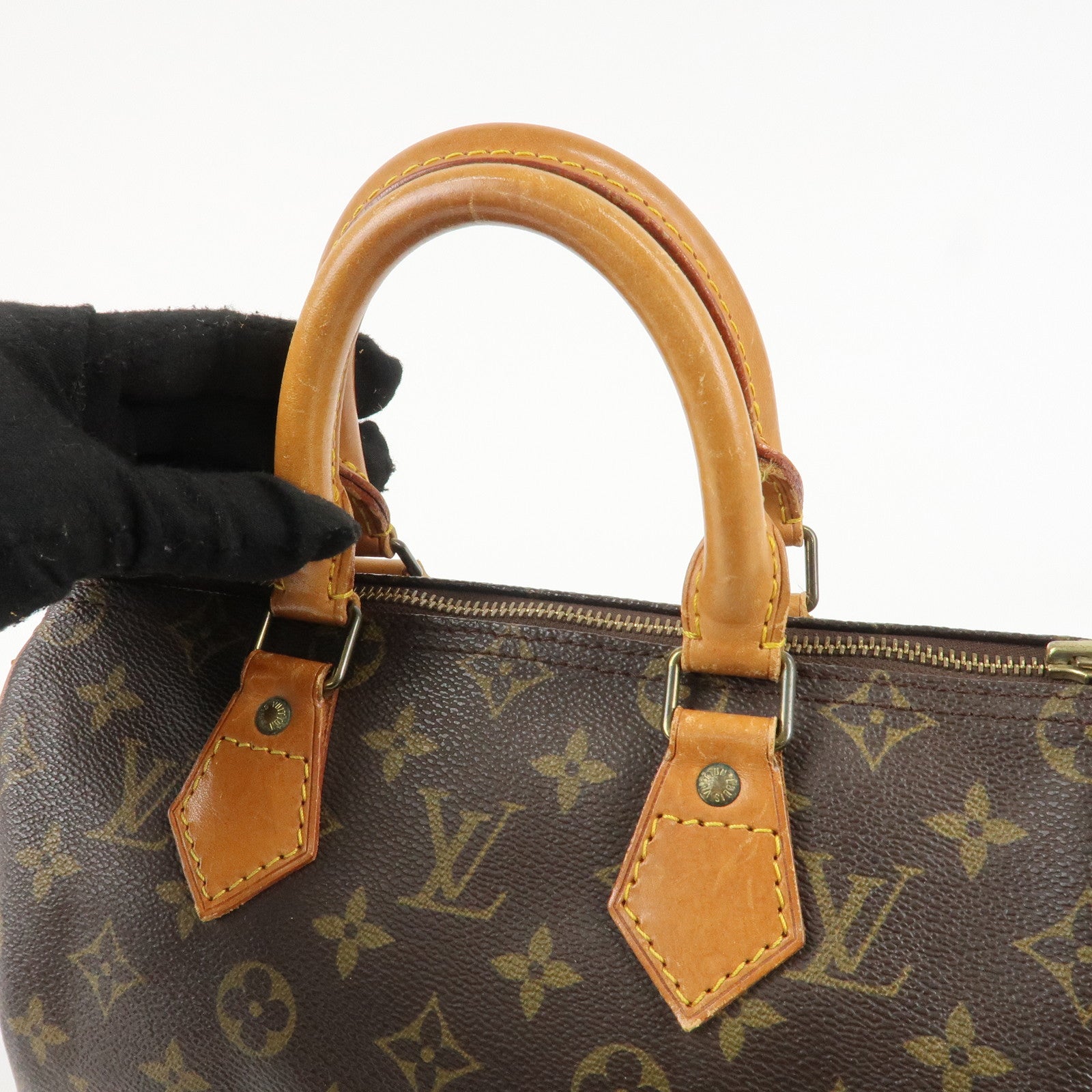 Louis Vuitton Monogram Speedy 25 Hand Bag Boston Bag M41528 Used